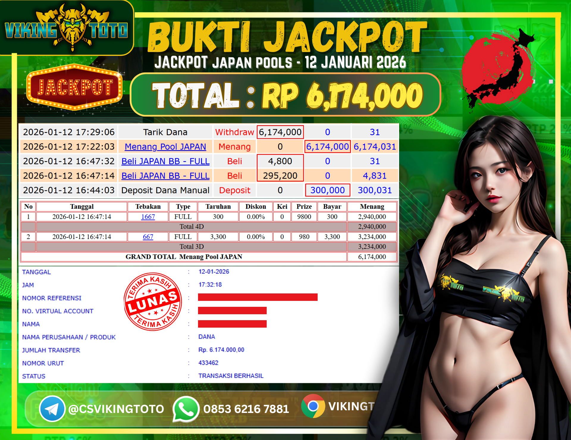 Bukti Jackpot Lunas VikingToto