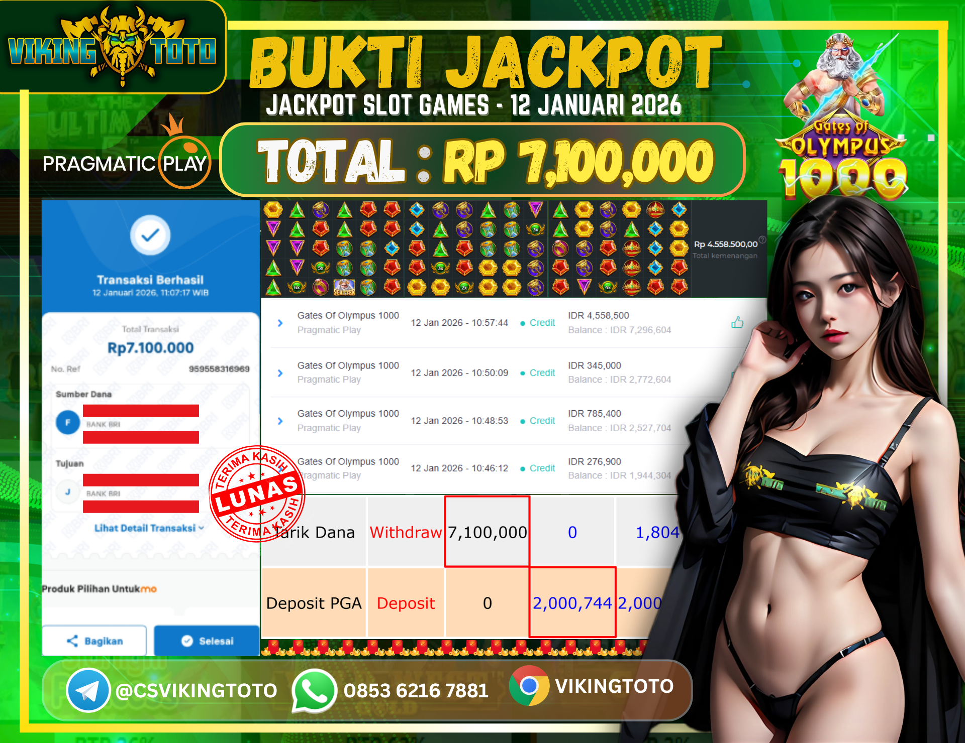 Bukti Jackpot Lunas VikingToto