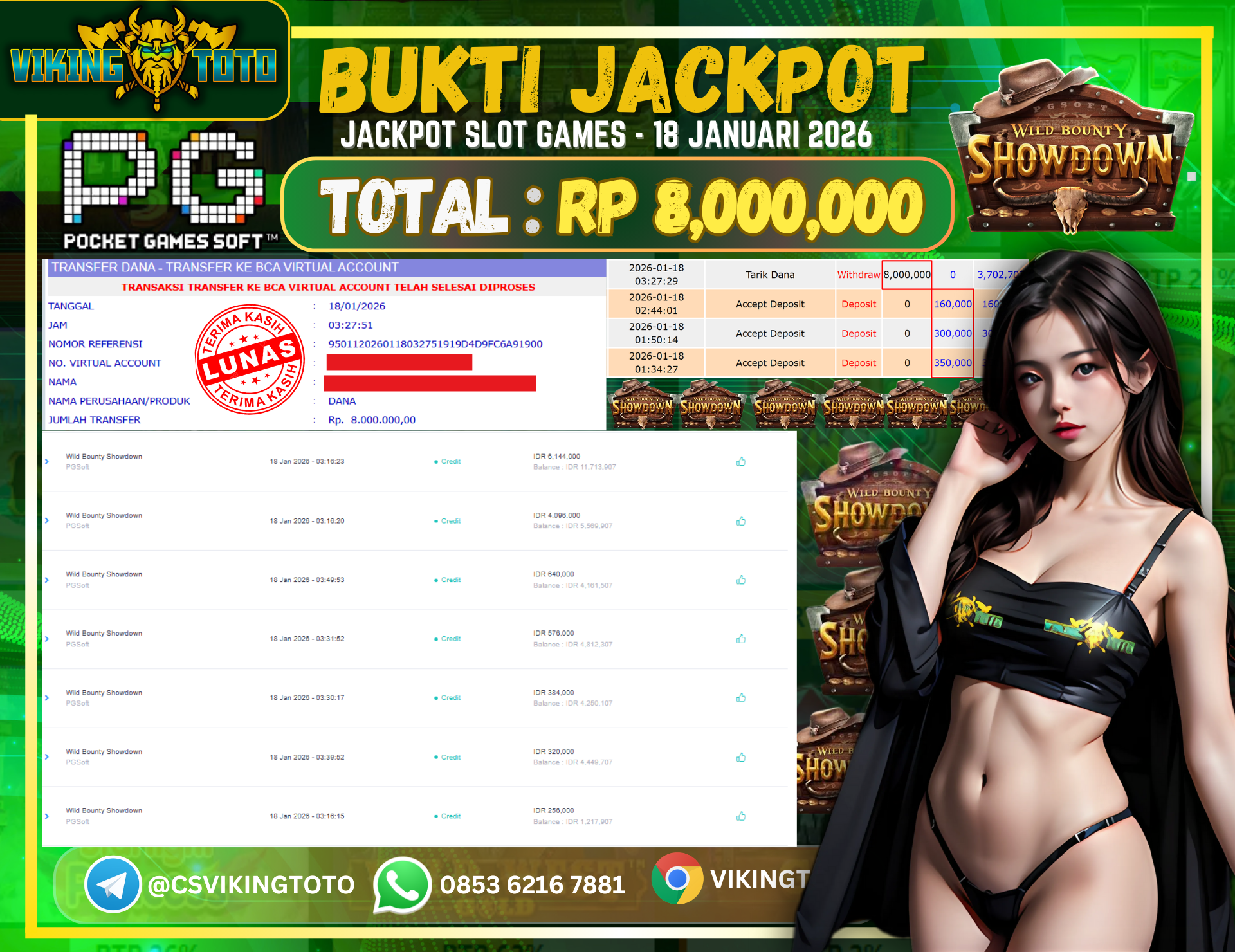 Bukti Jackpot Lunas VikingToto