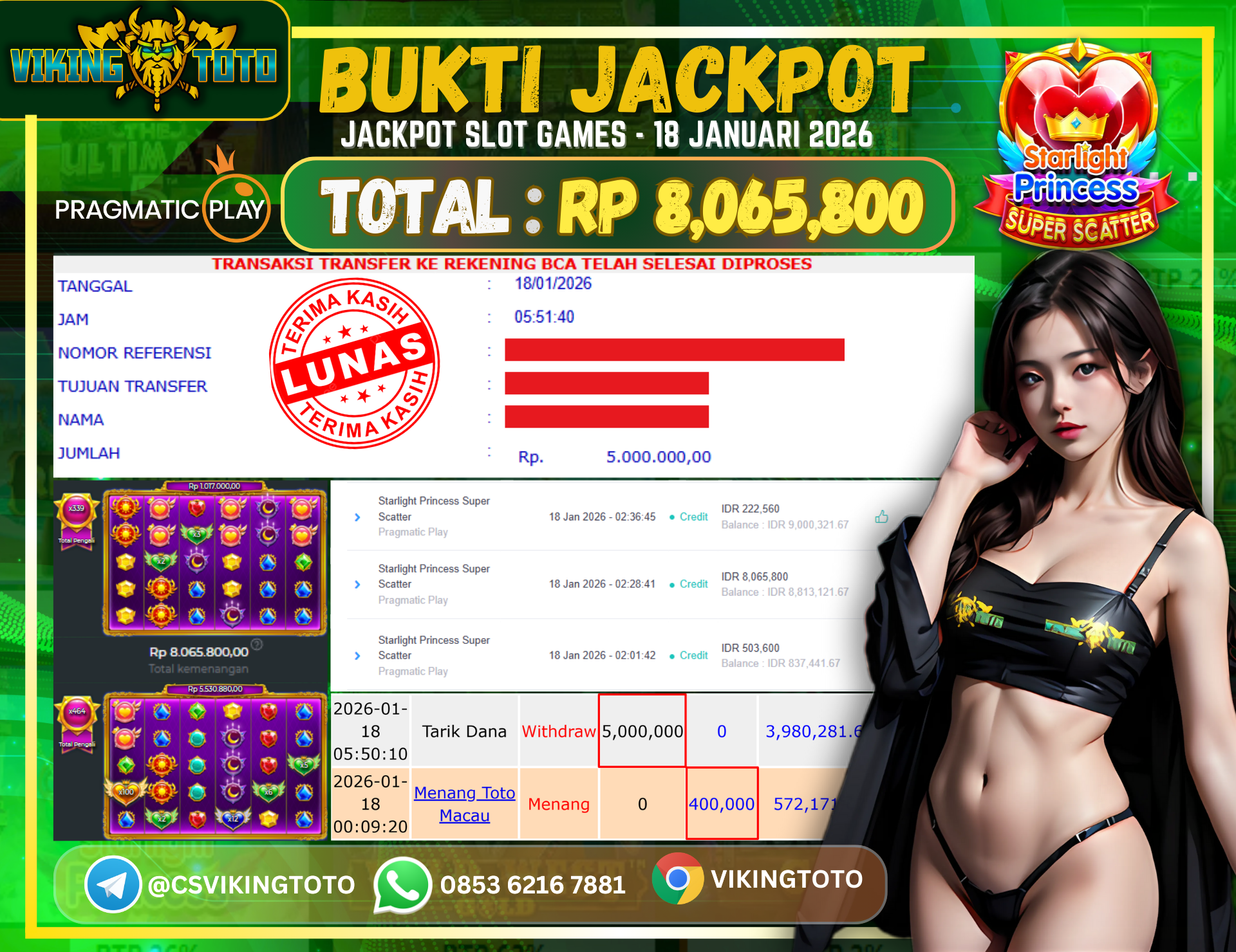 Bukti Jackpot Lunas VikingToto