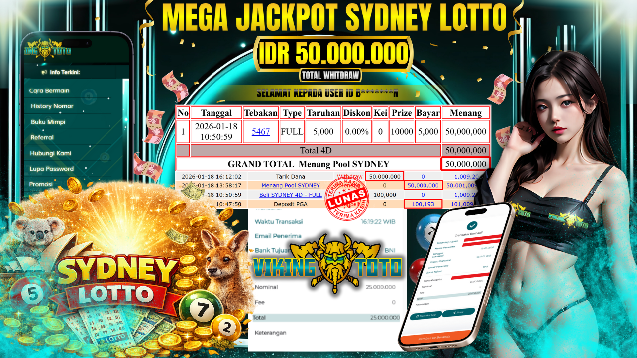 Bukti Jackpot Lunas VikingToto