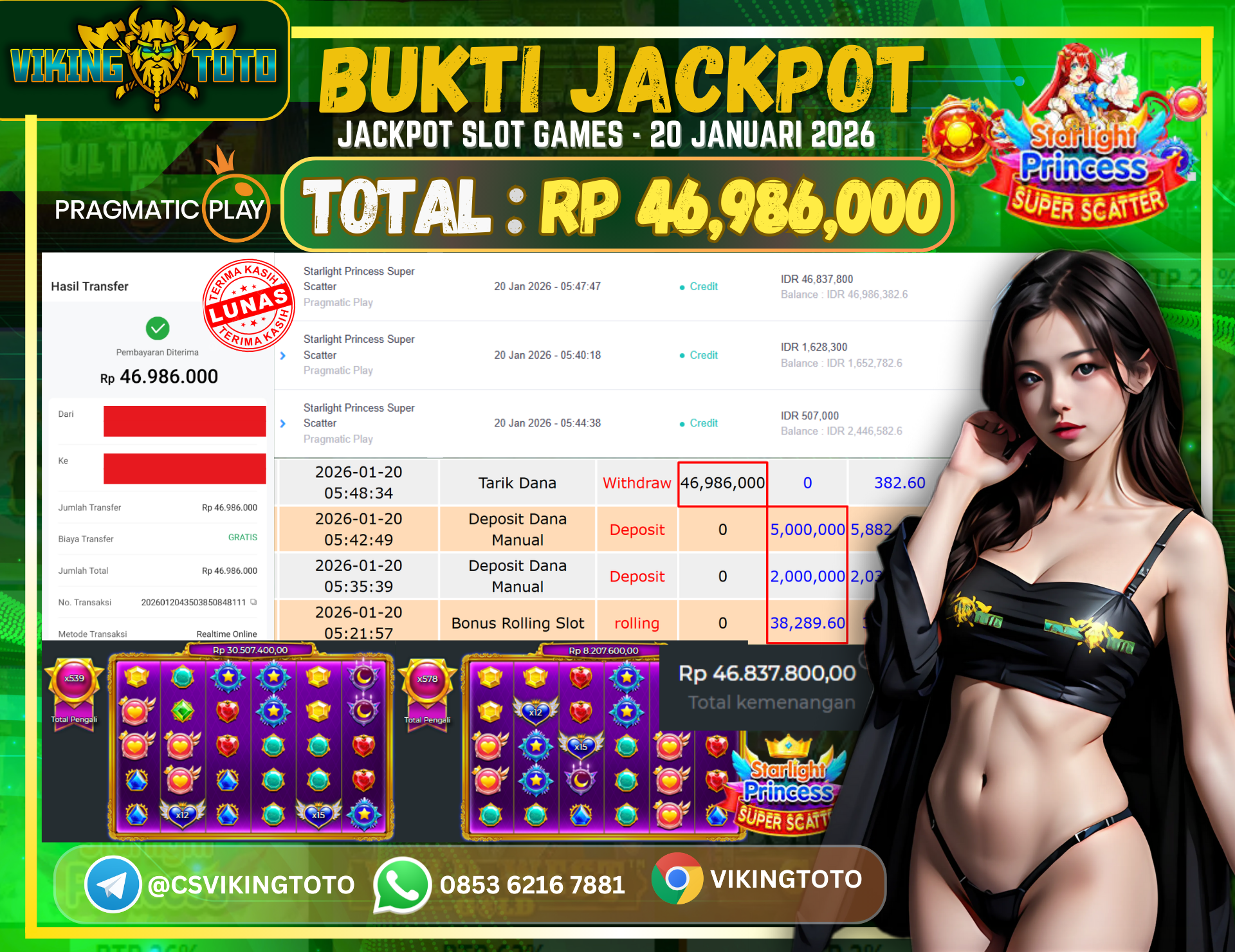 Bukti Jackpot Lunas VikingToto