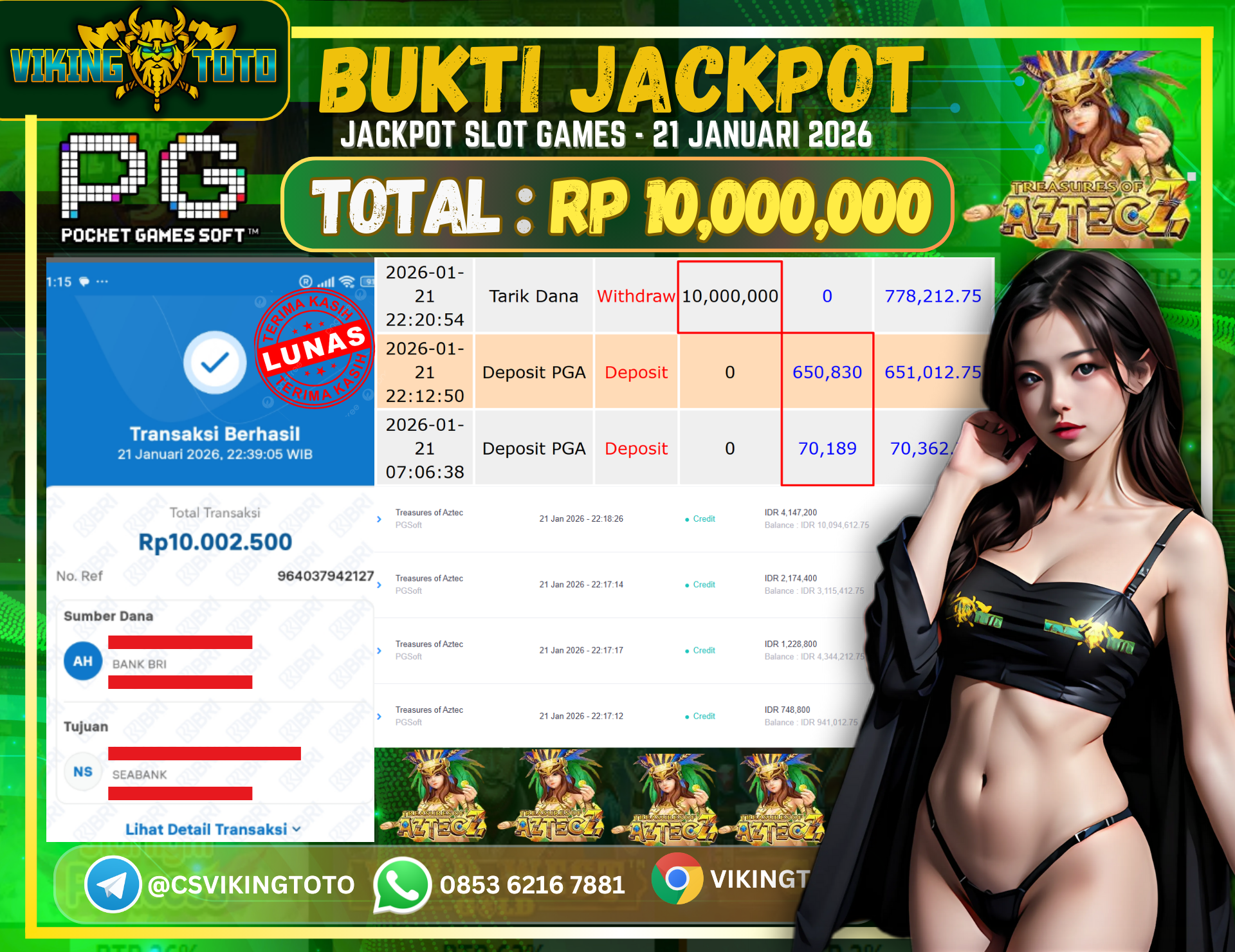 Bukti Jackpot Lunas VikingToto