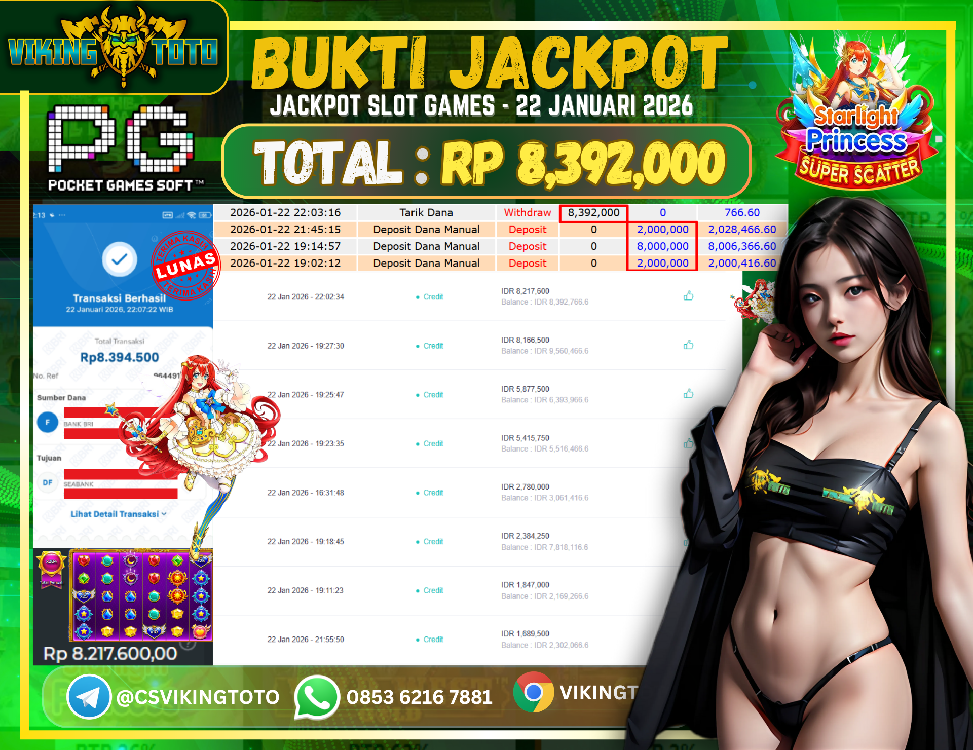 Bukti Jackpot Lunas VikingToto