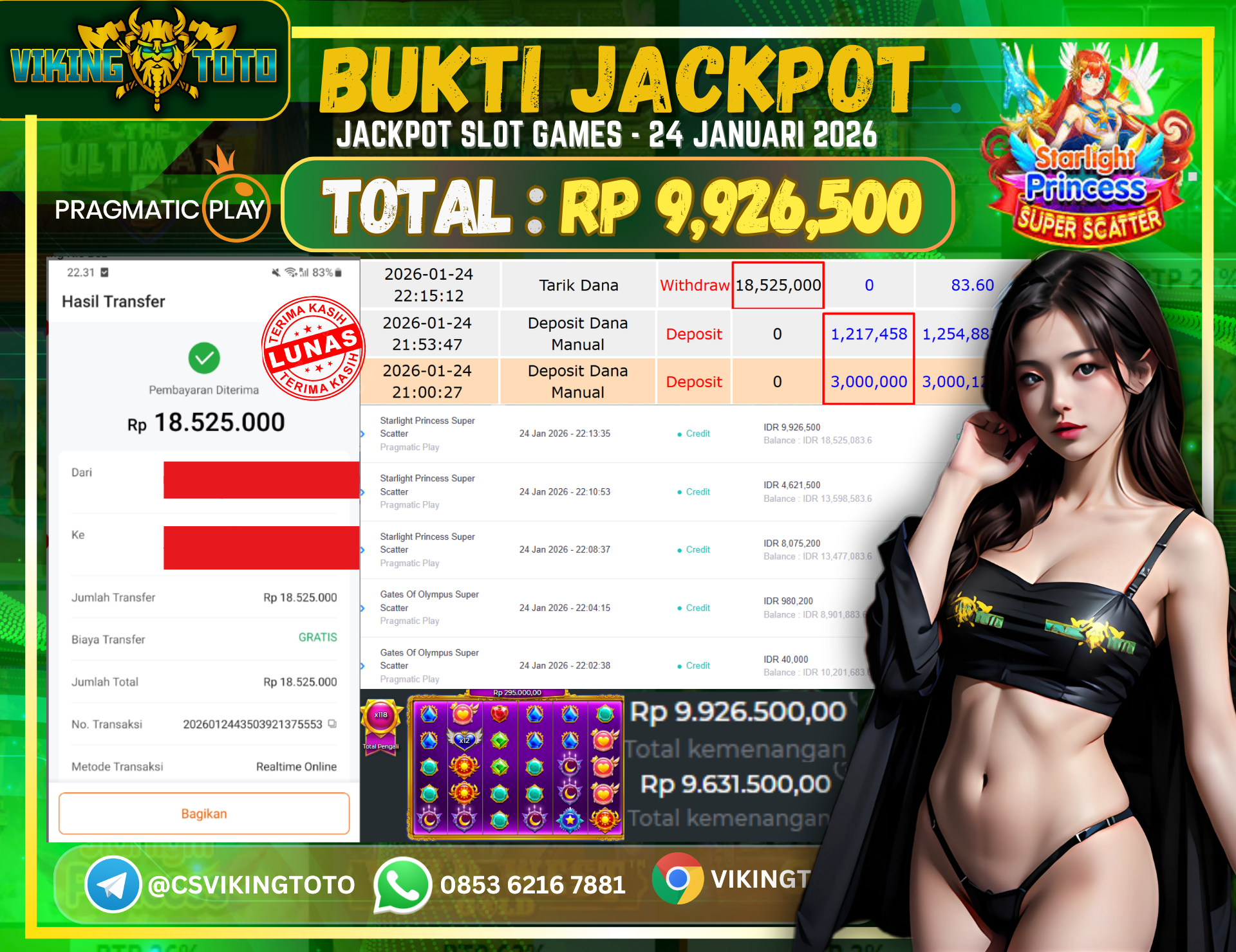 Bukti Jackpot Lunas VikingToto