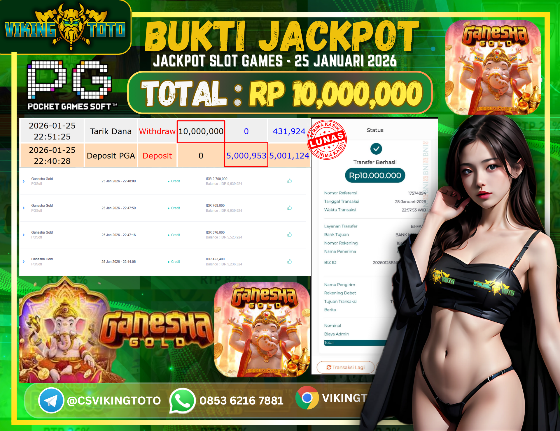 Bukti Jackpot Lunas VikingToto