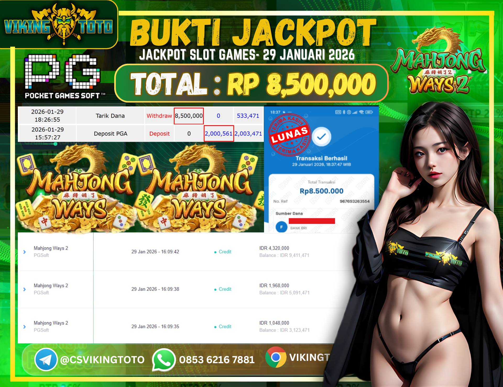 Bukti Jackpot Lunas VikingToto