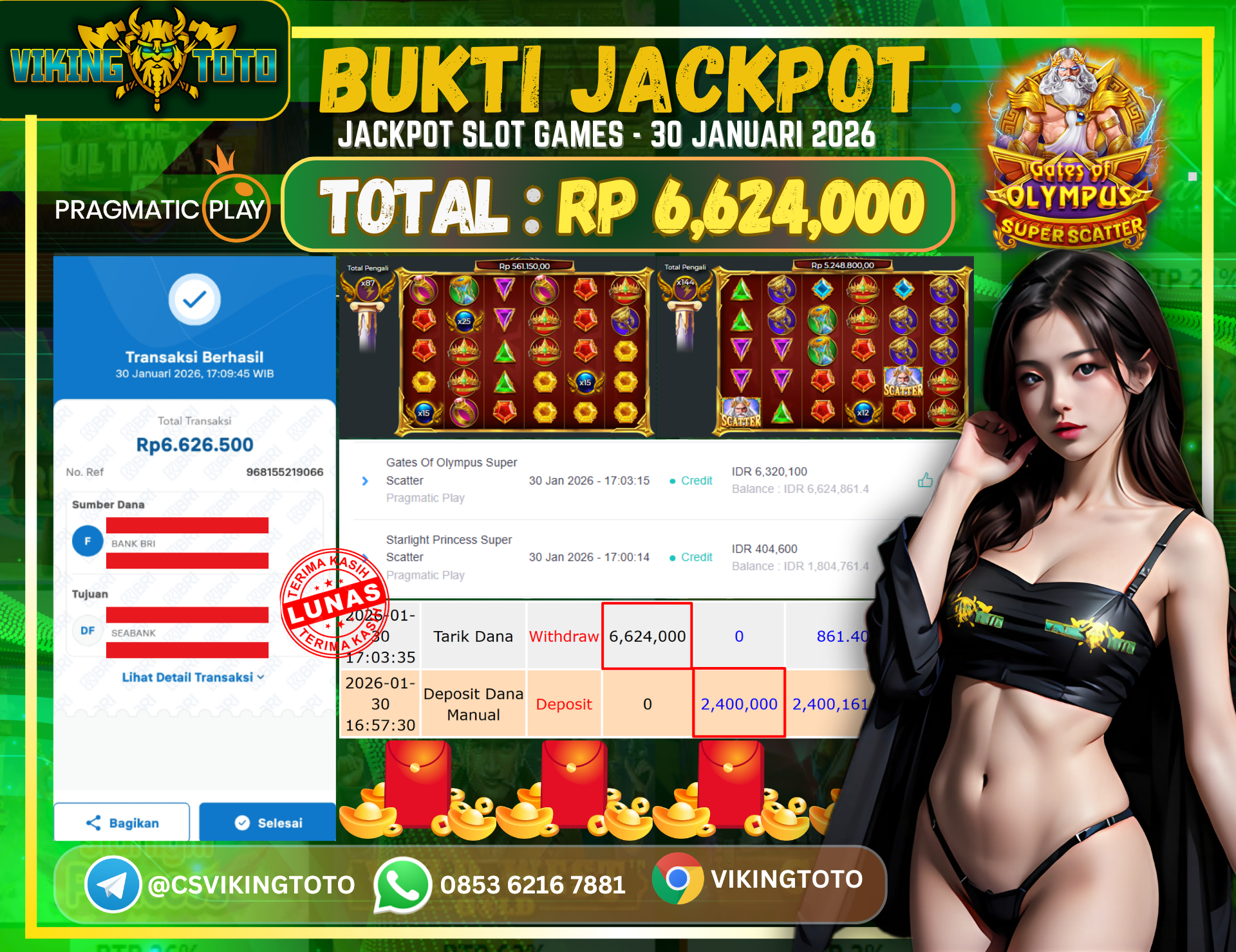 Bukti Jackpot Lunas VikingToto