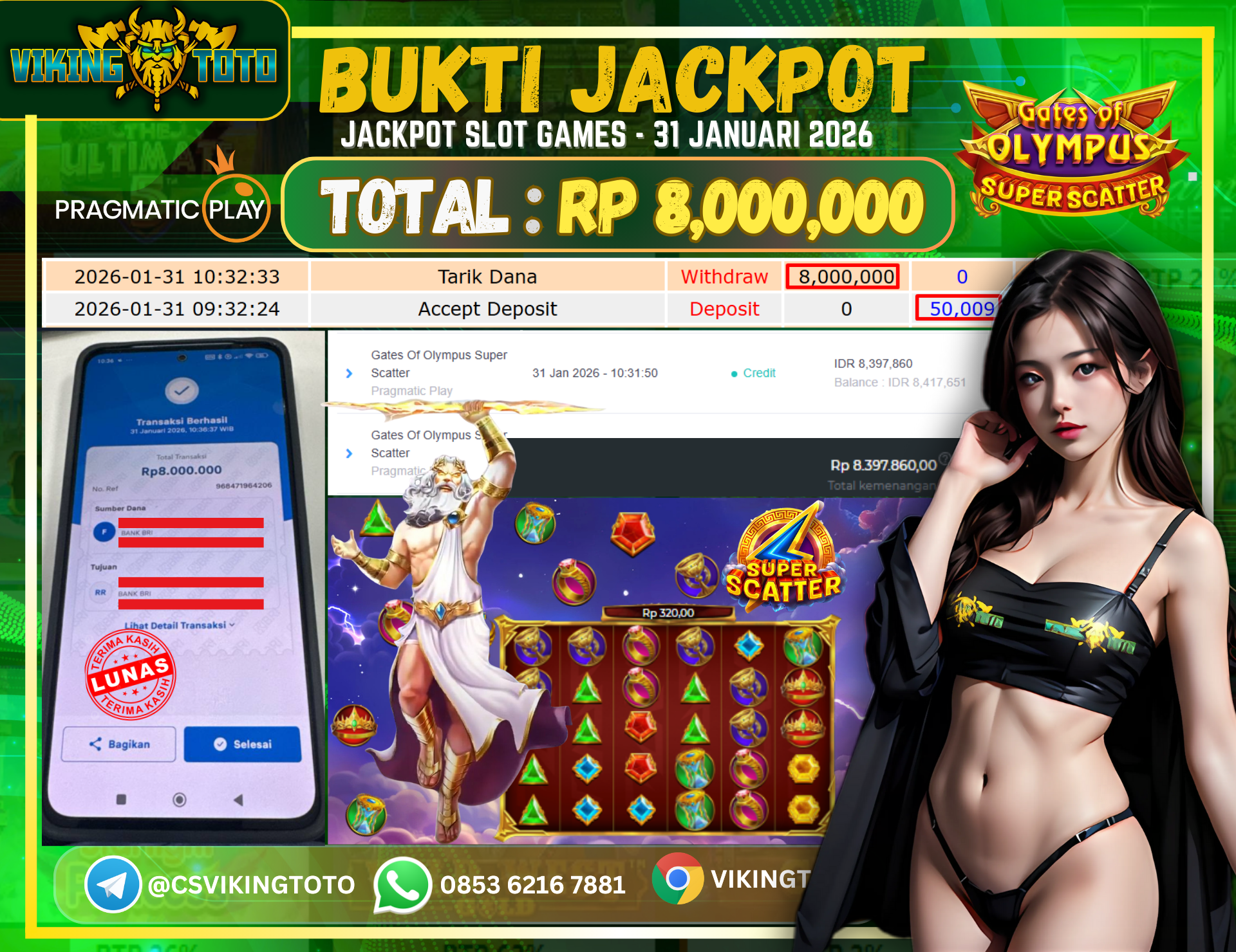 Bukti Jackpot Lunas VikingToto