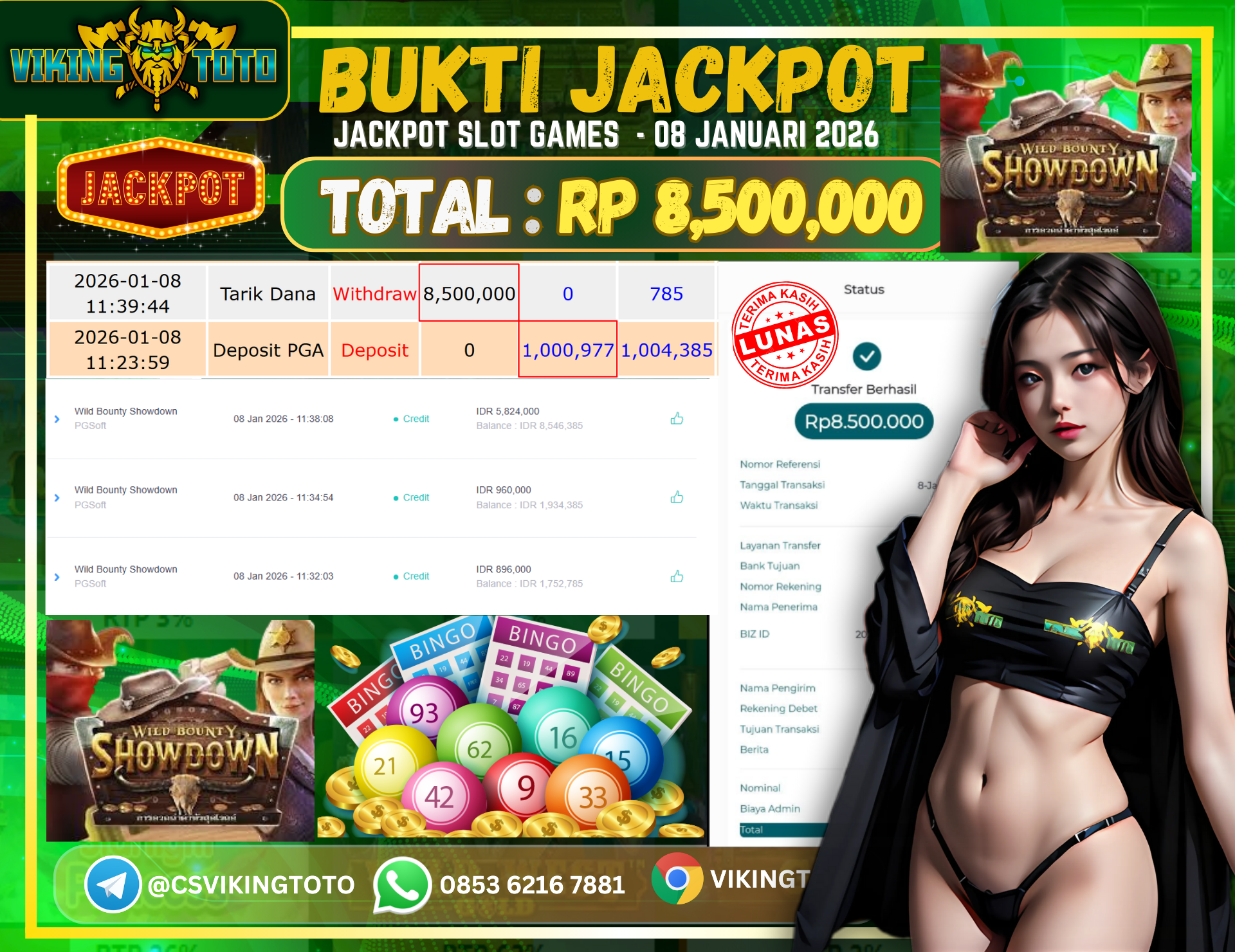 Bukti Jackpot Lunas VikingToto