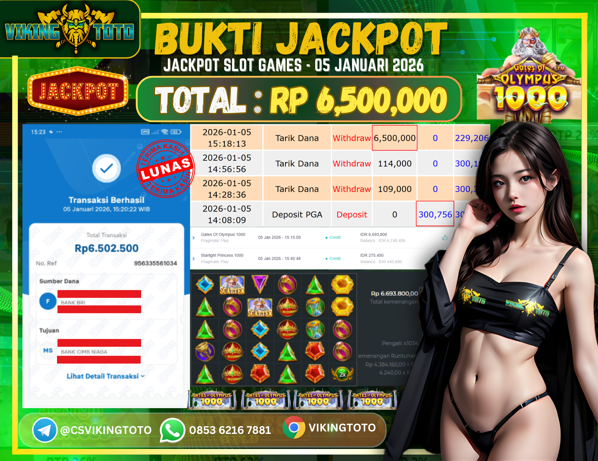 Bukti Jackpot Lunas VikingToto