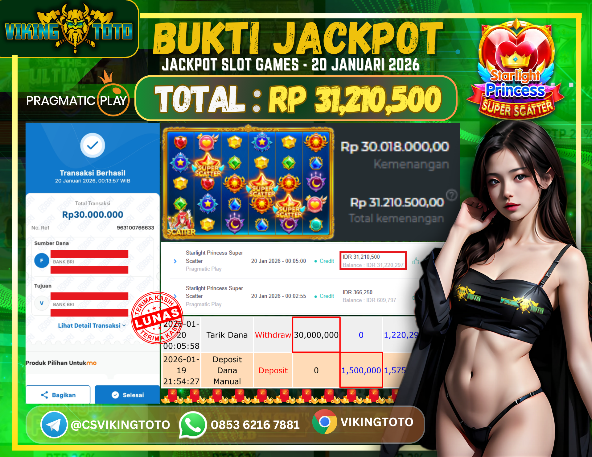 Bukti Jackpot Lunas VikingToto