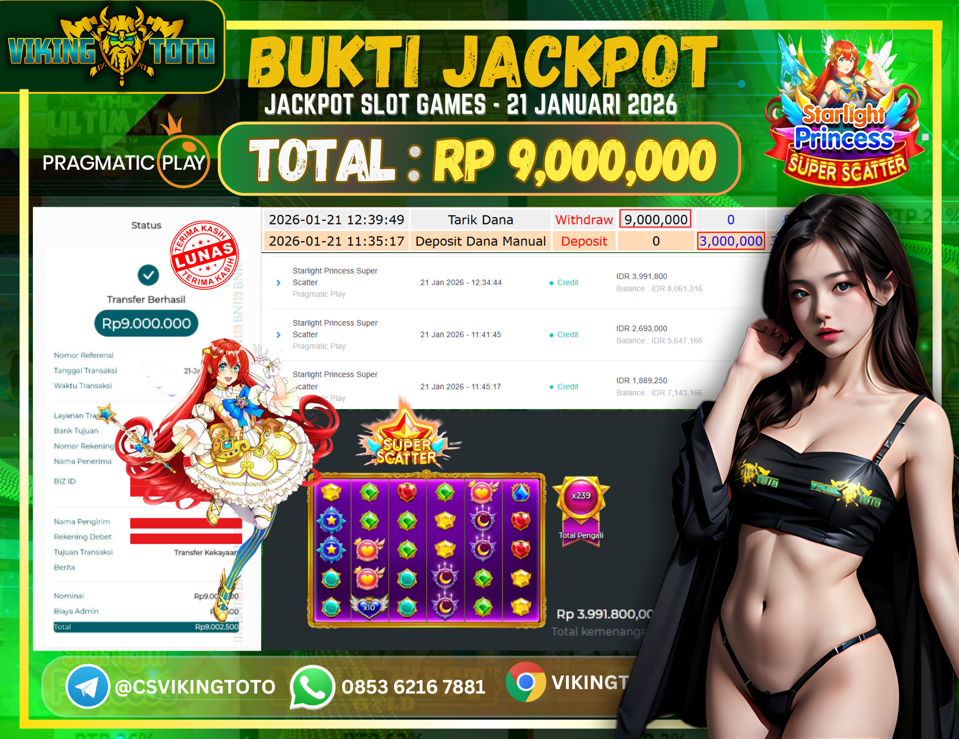 Bukti Jackpot Lunas VikingToto