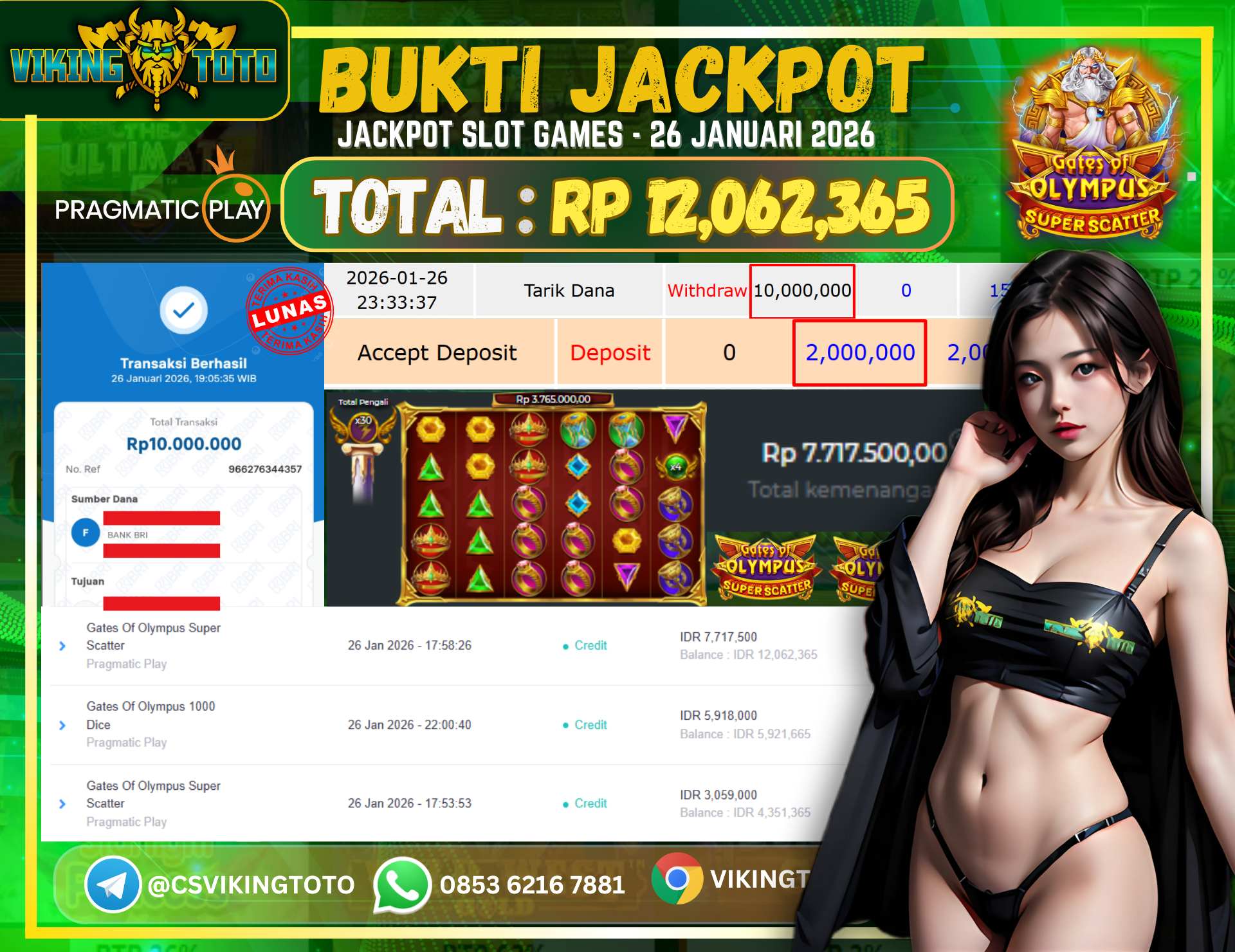 Bukti Jackpot Lunas VikingToto
