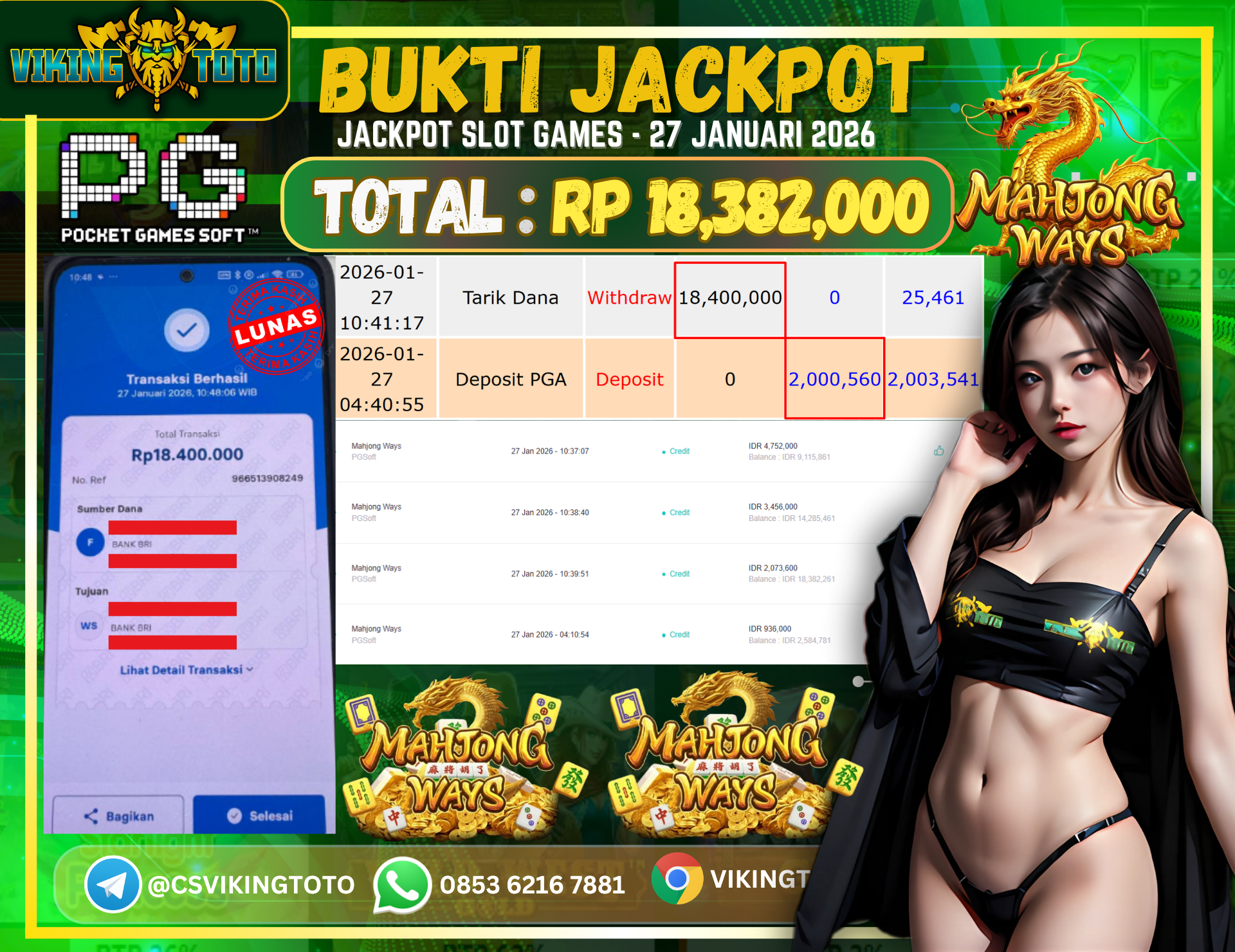 Bukti Jackpot Lunas VikingToto