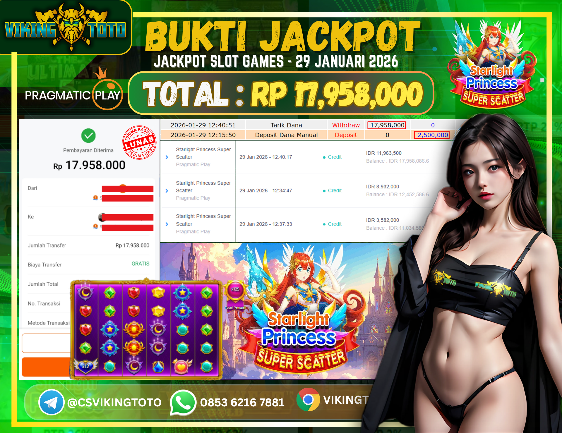Bukti Jackpot Lunas VikingToto