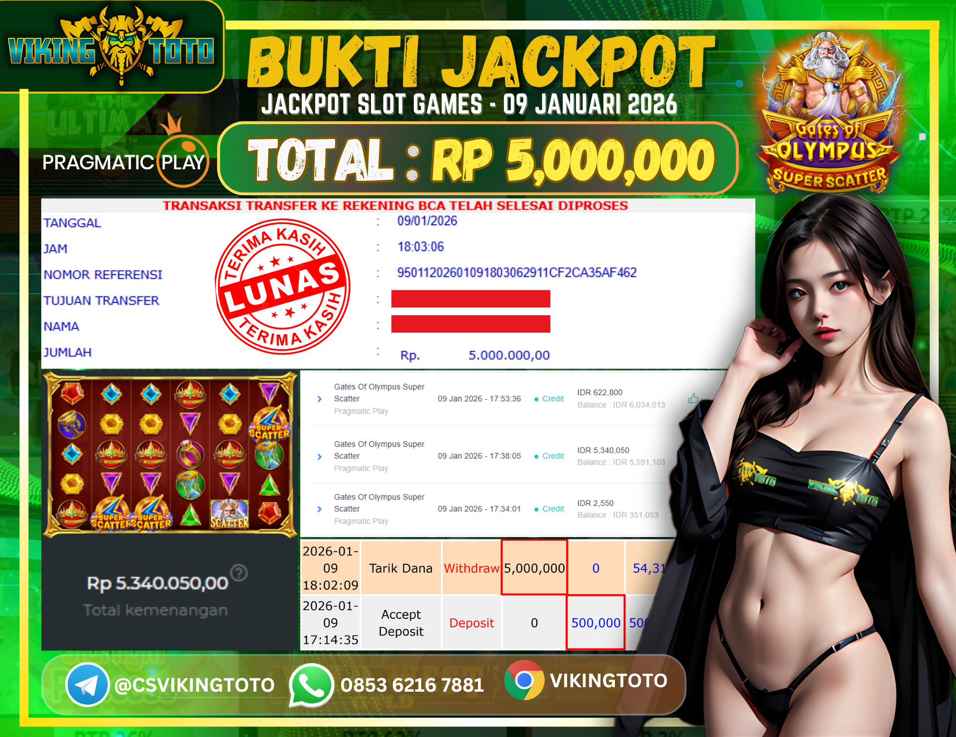 Bukti Jackpot Lunas VikingToto