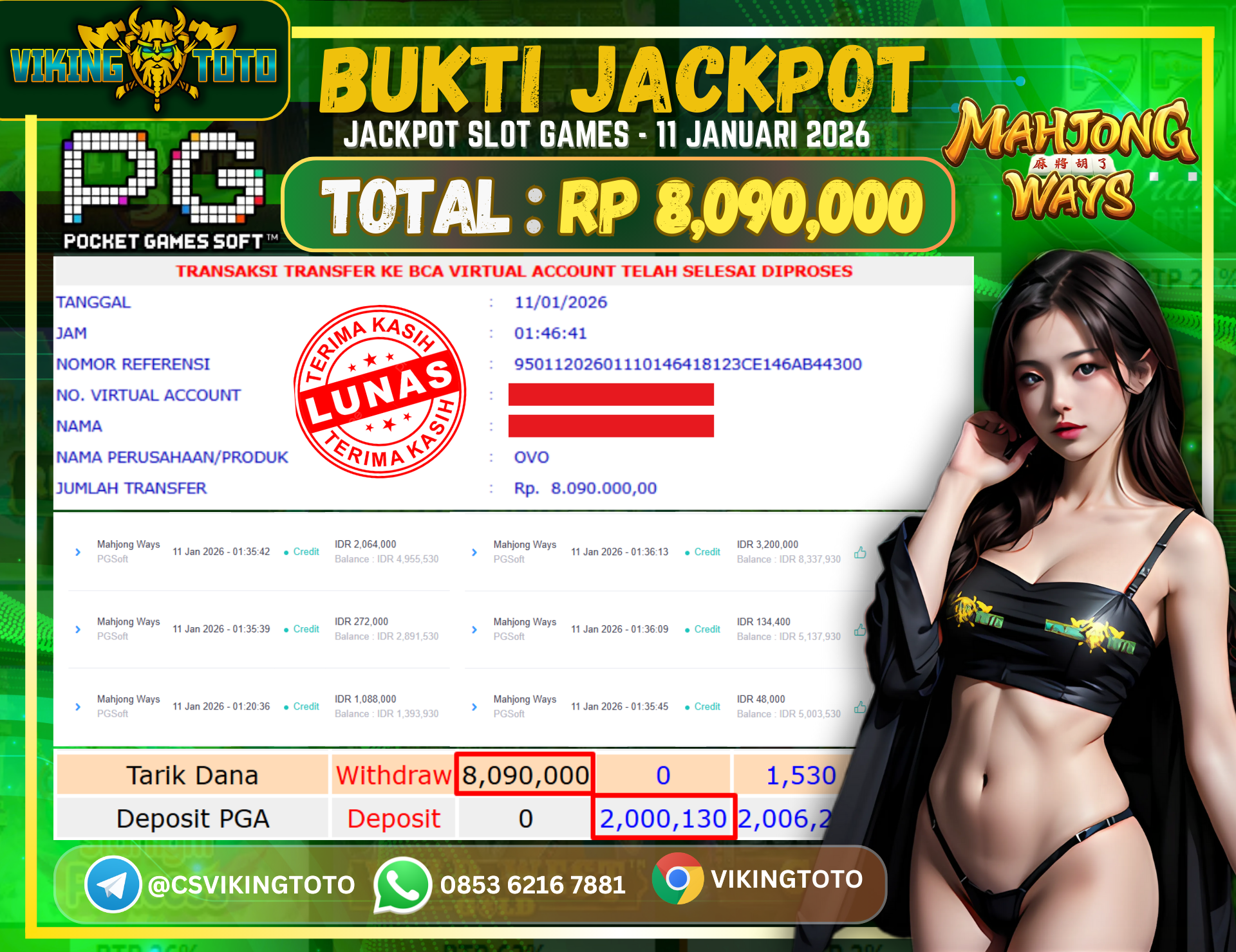 Bukti Jackpot Lunas VikingToto