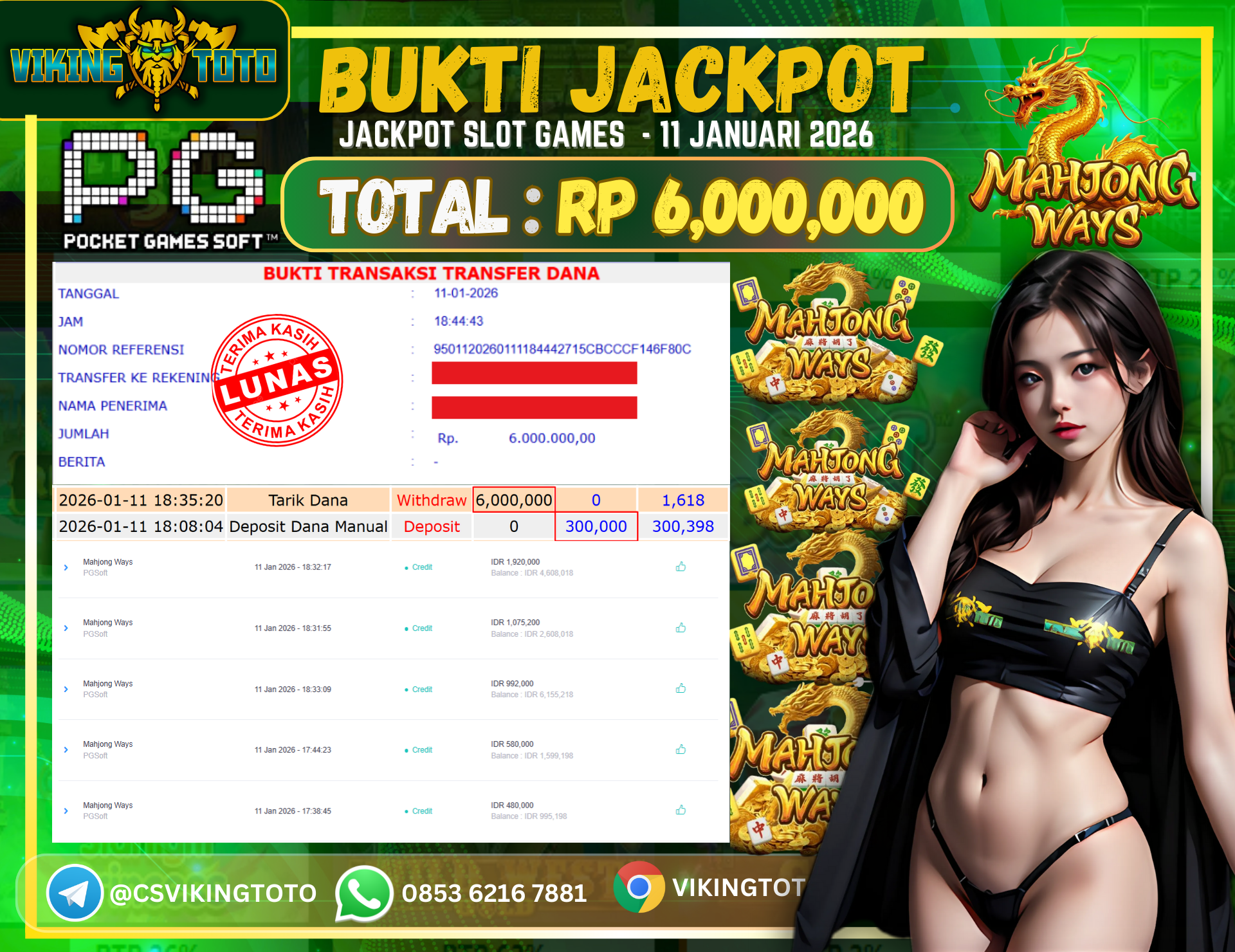 Bukti Jackpot Lunas VikingToto