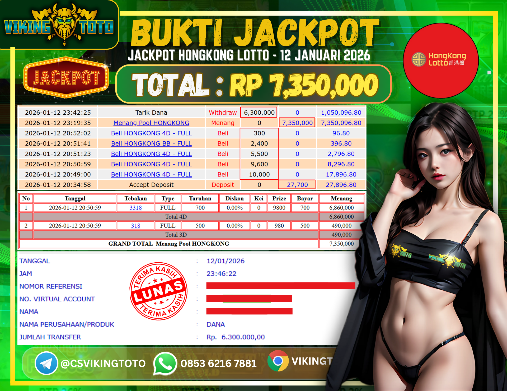 Bukti Jackpot Lunas VikingToto