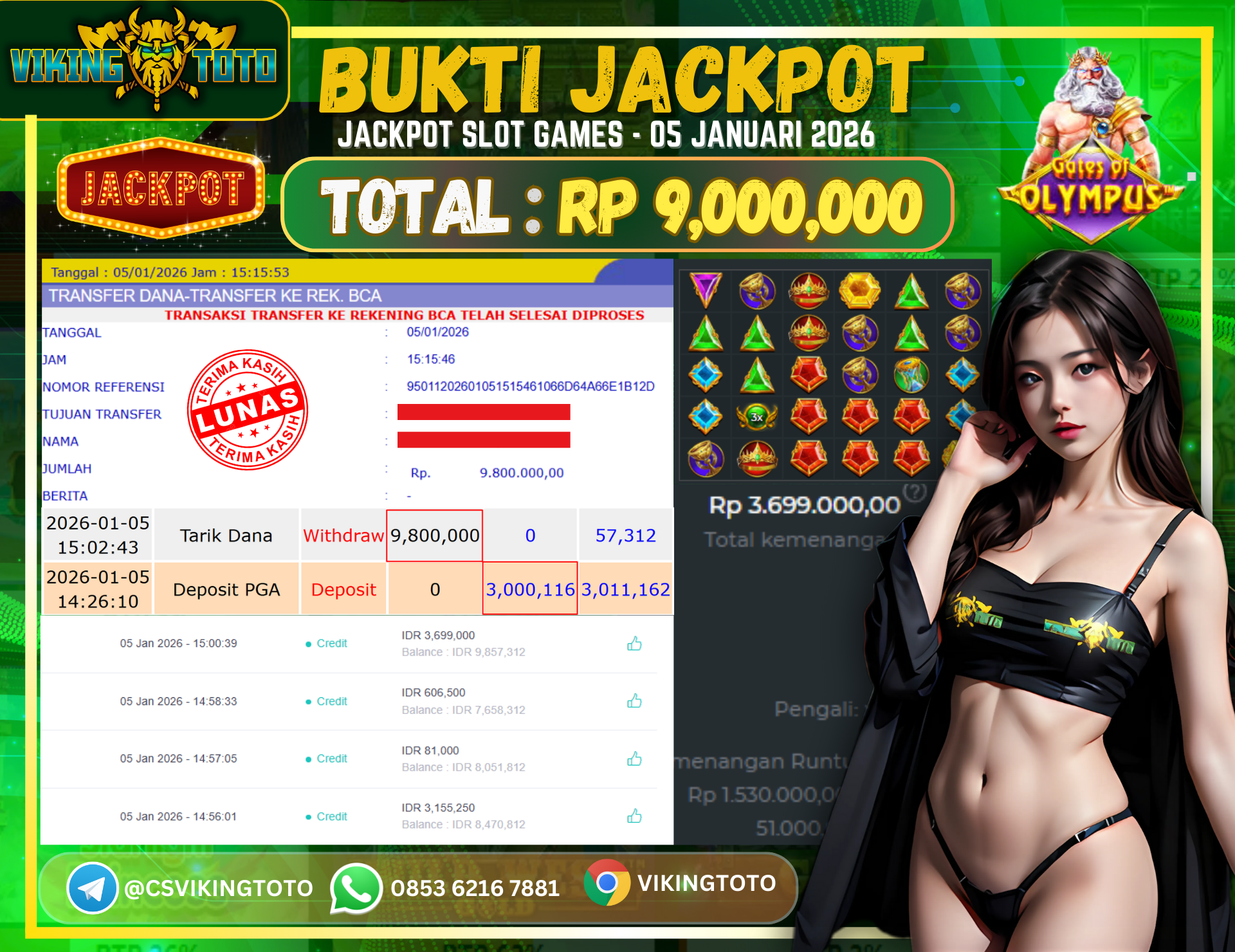 Bukti Jackpot Lunas VikingToto