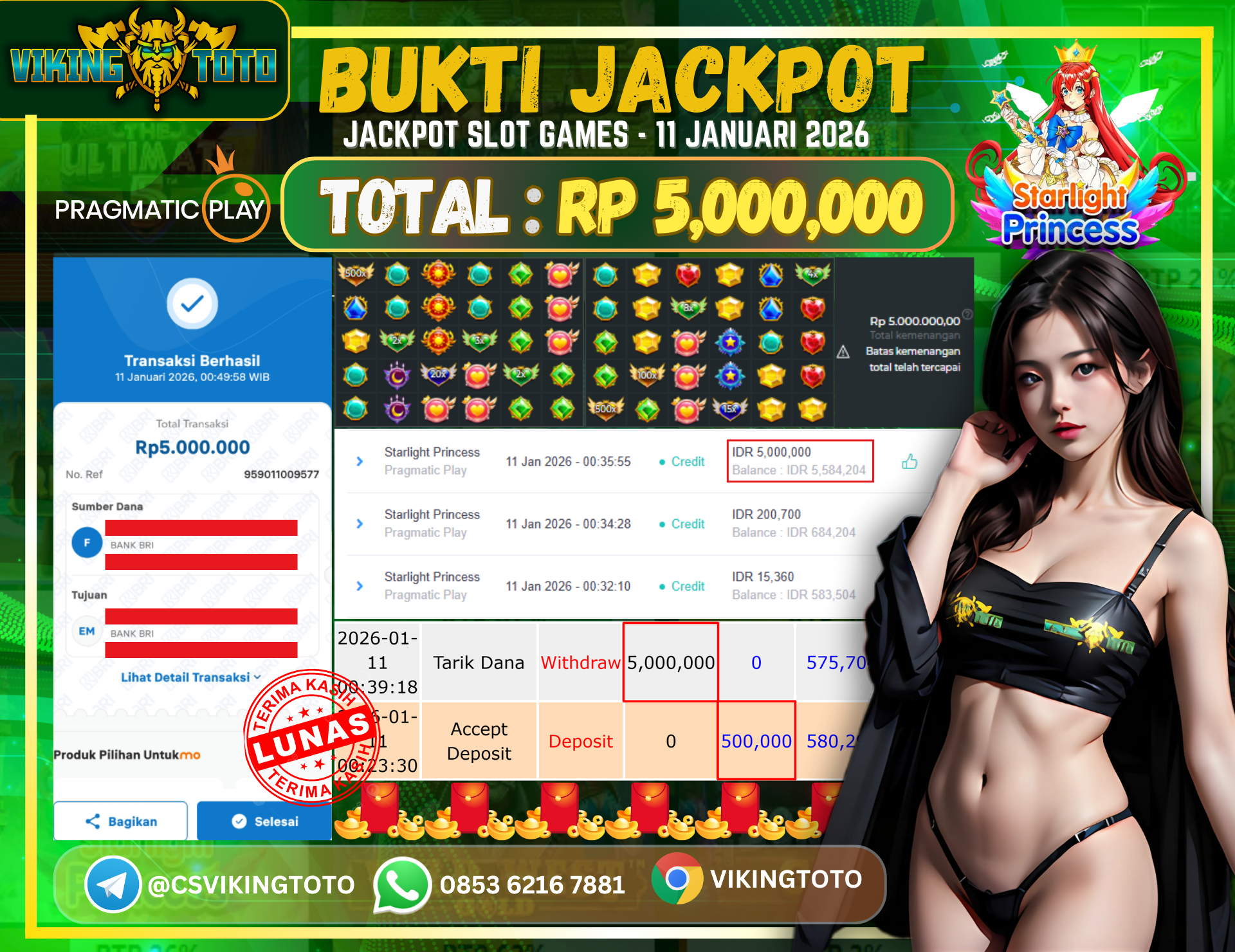 Bukti Jackpot Lunas VikingToto