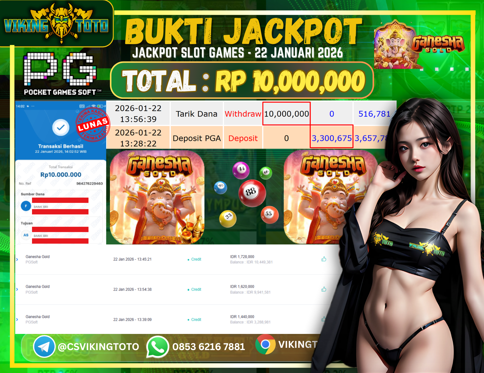 Bukti Jackpot Lunas VikingToto