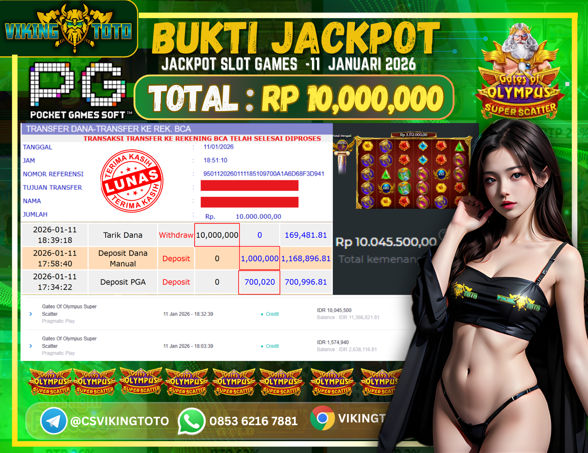 Bukti Jackpot Lunas VikingToto