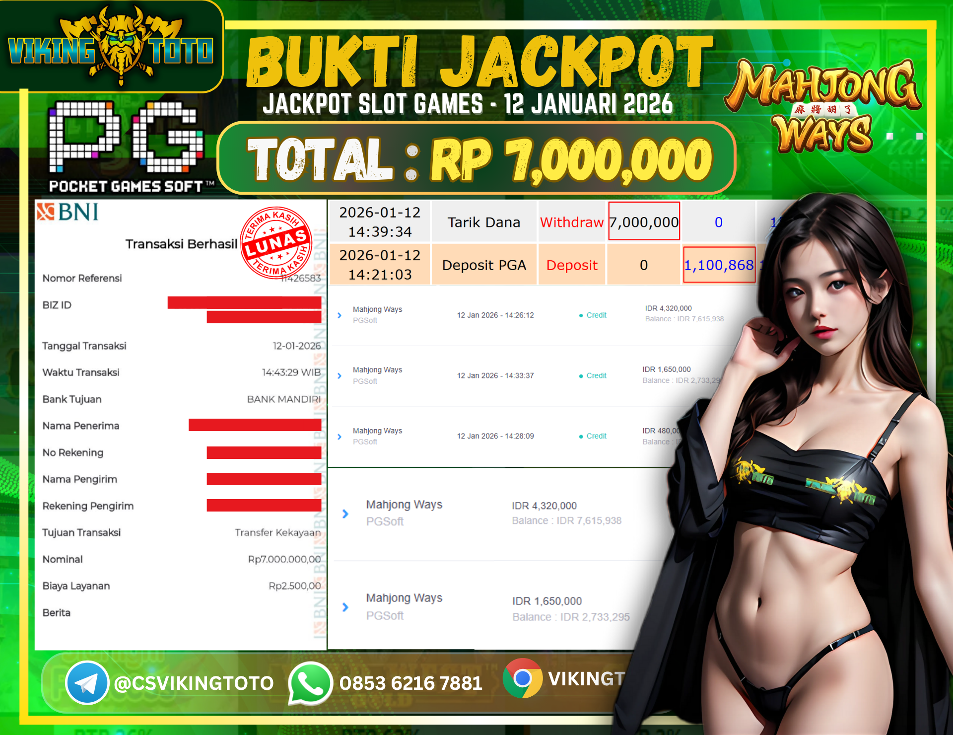 Bukti Jackpot Lunas VikingToto