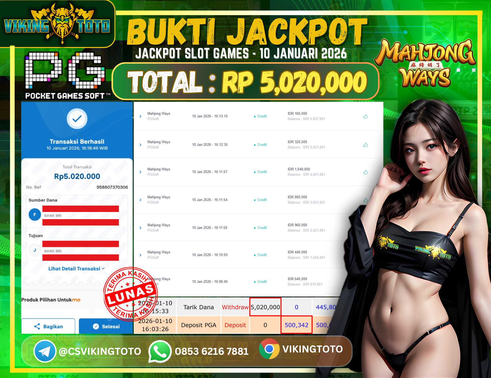 Bukti Jackpot Lunas VikingToto