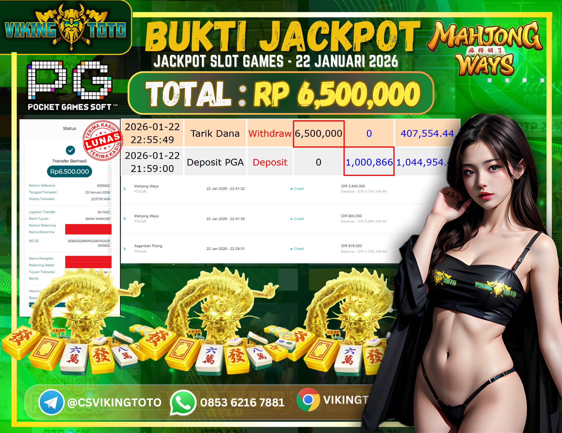 Bukti Jackpot Lunas VikingToto
