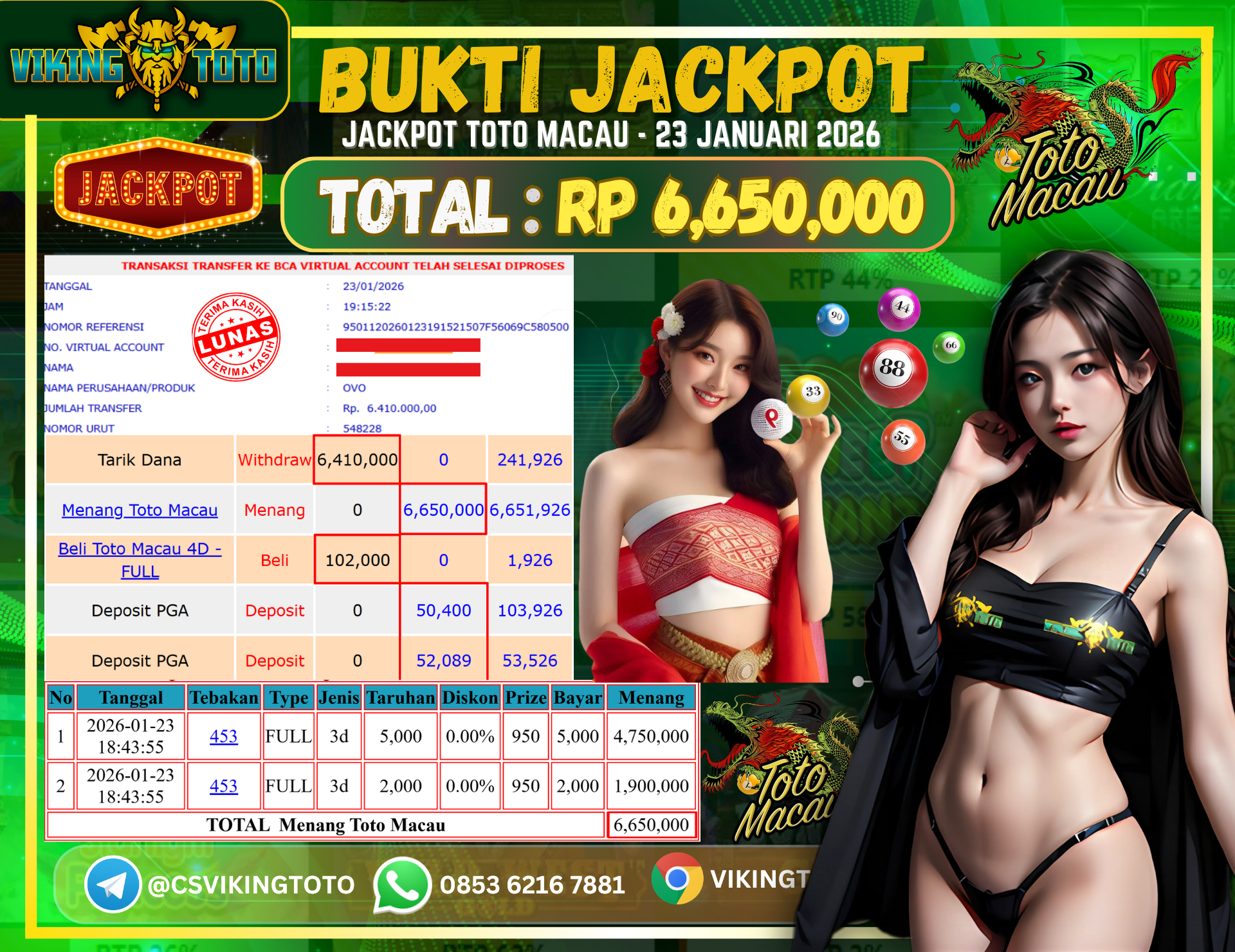Bukti Jackpot Lunas VikingToto