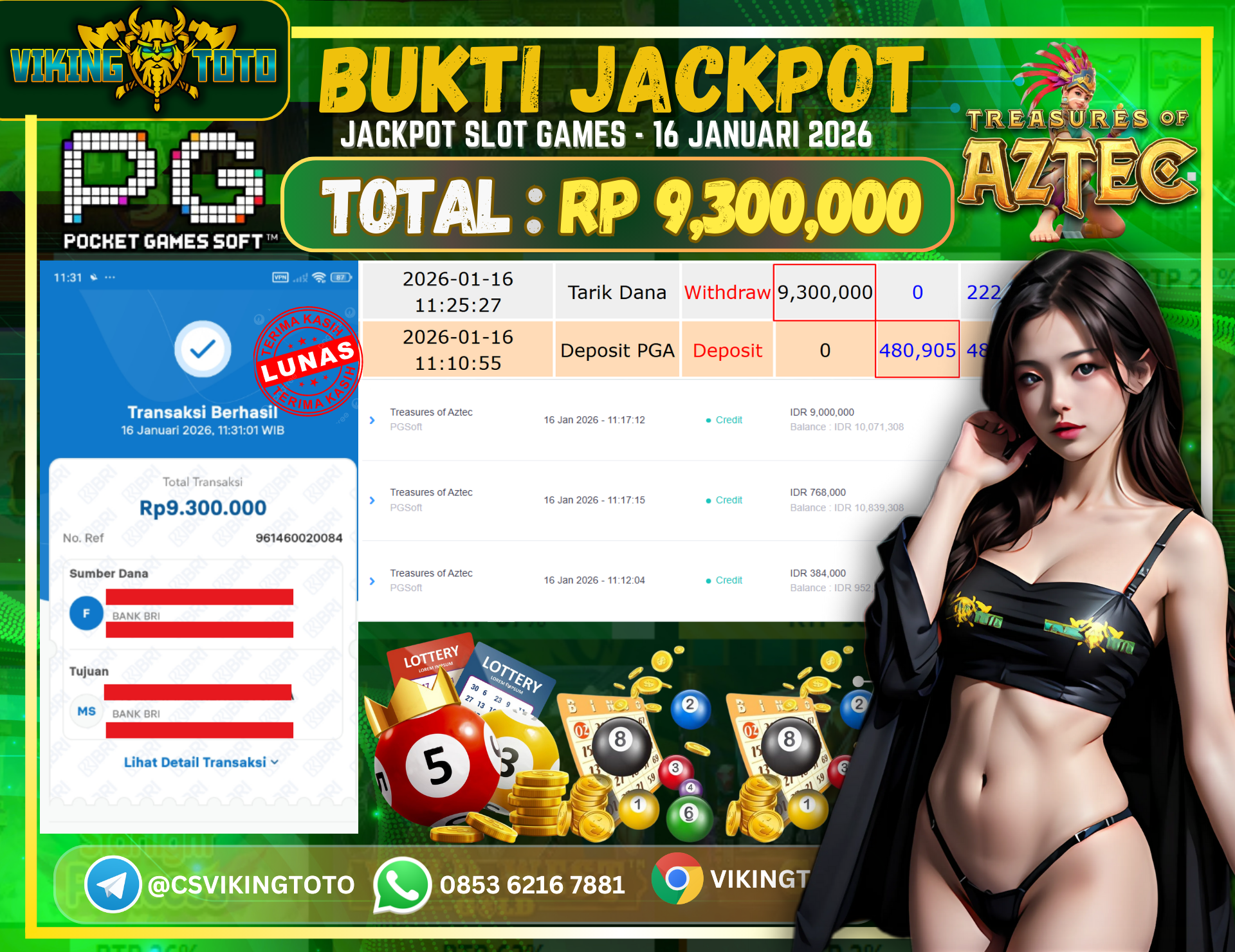 Bukti Jackpot Lunas VikingToto