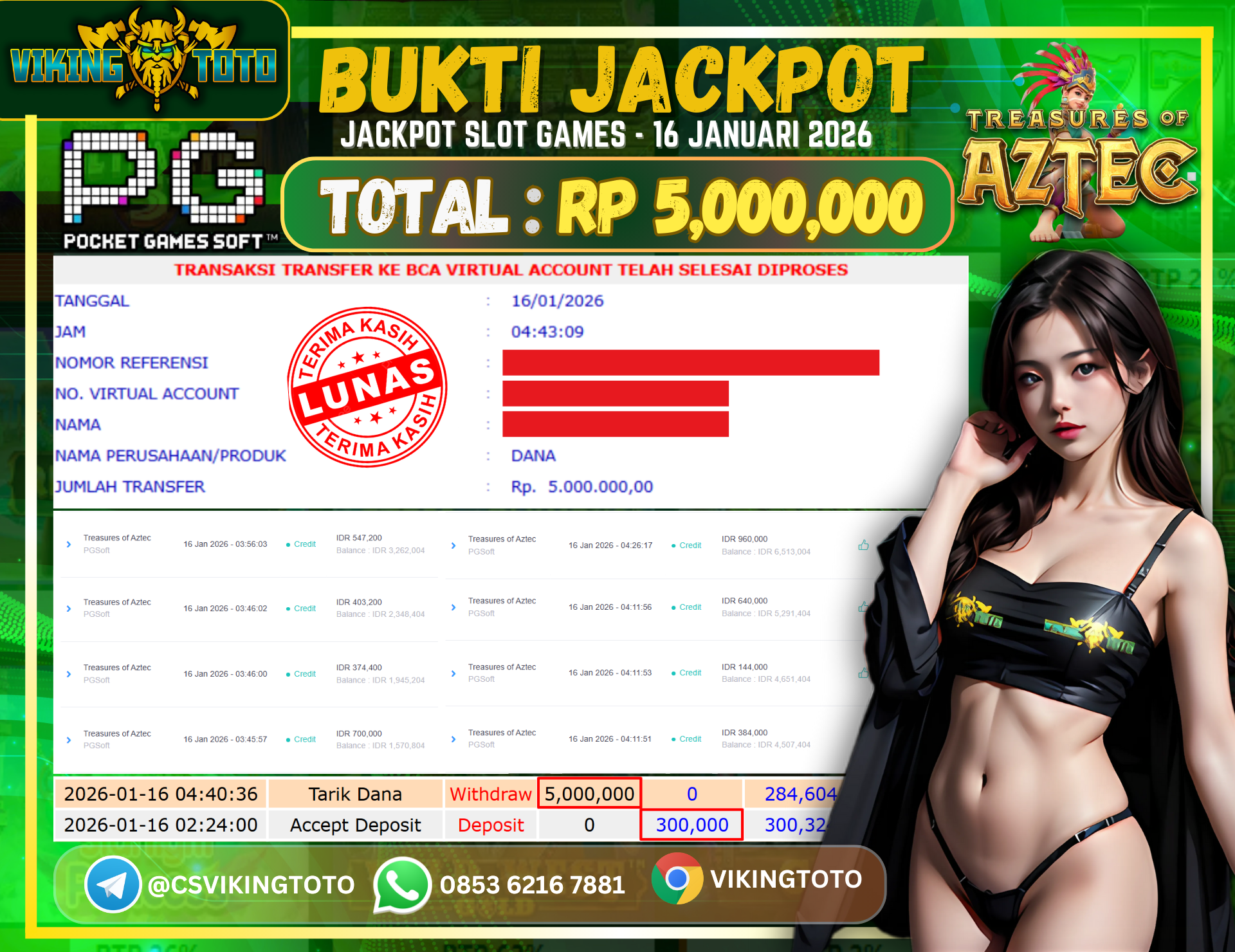 Bukti Jackpot Lunas VikingToto
