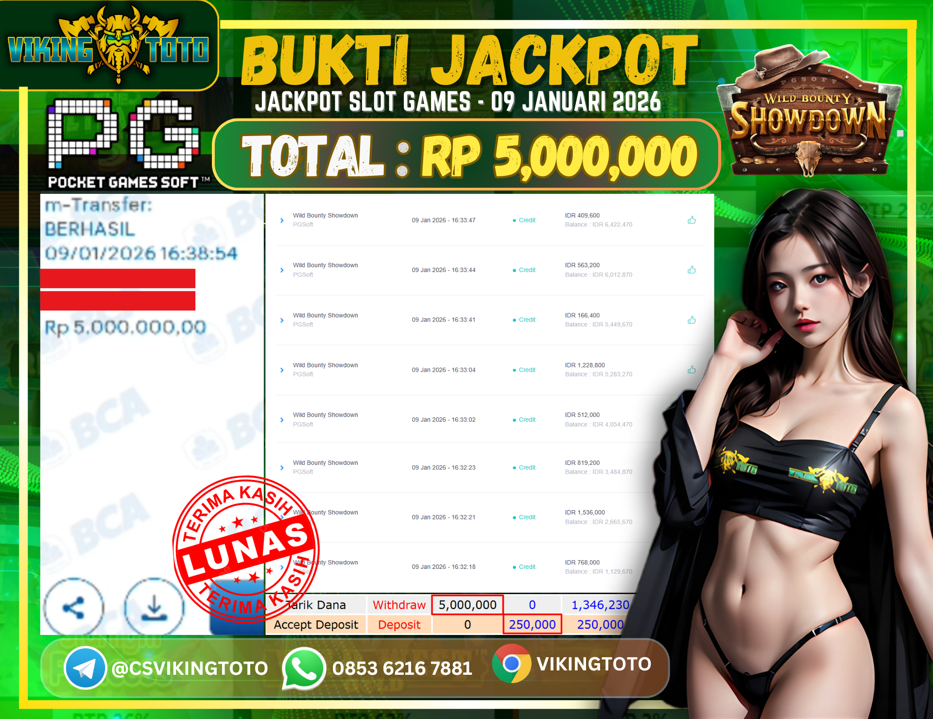 Bukti Jackpot Lunas VikingToto