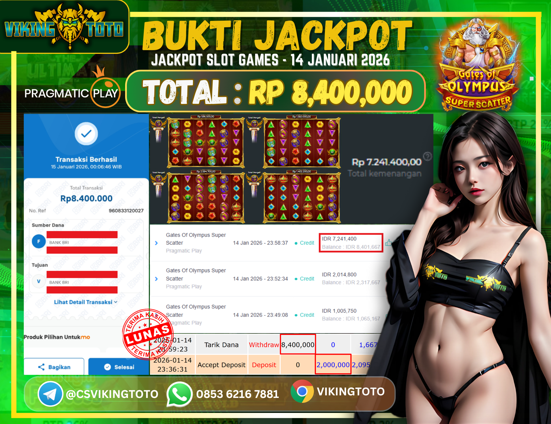 Bukti Jackpot Lunas VikingToto