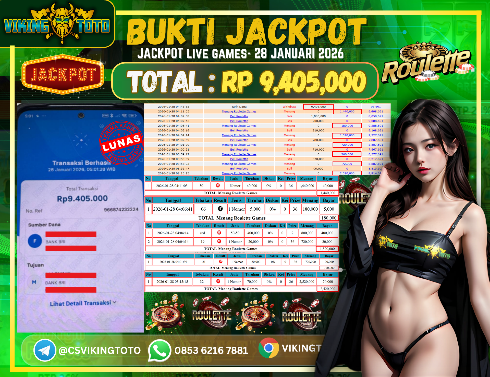 Bukti Jackpot Lunas VikingToto
