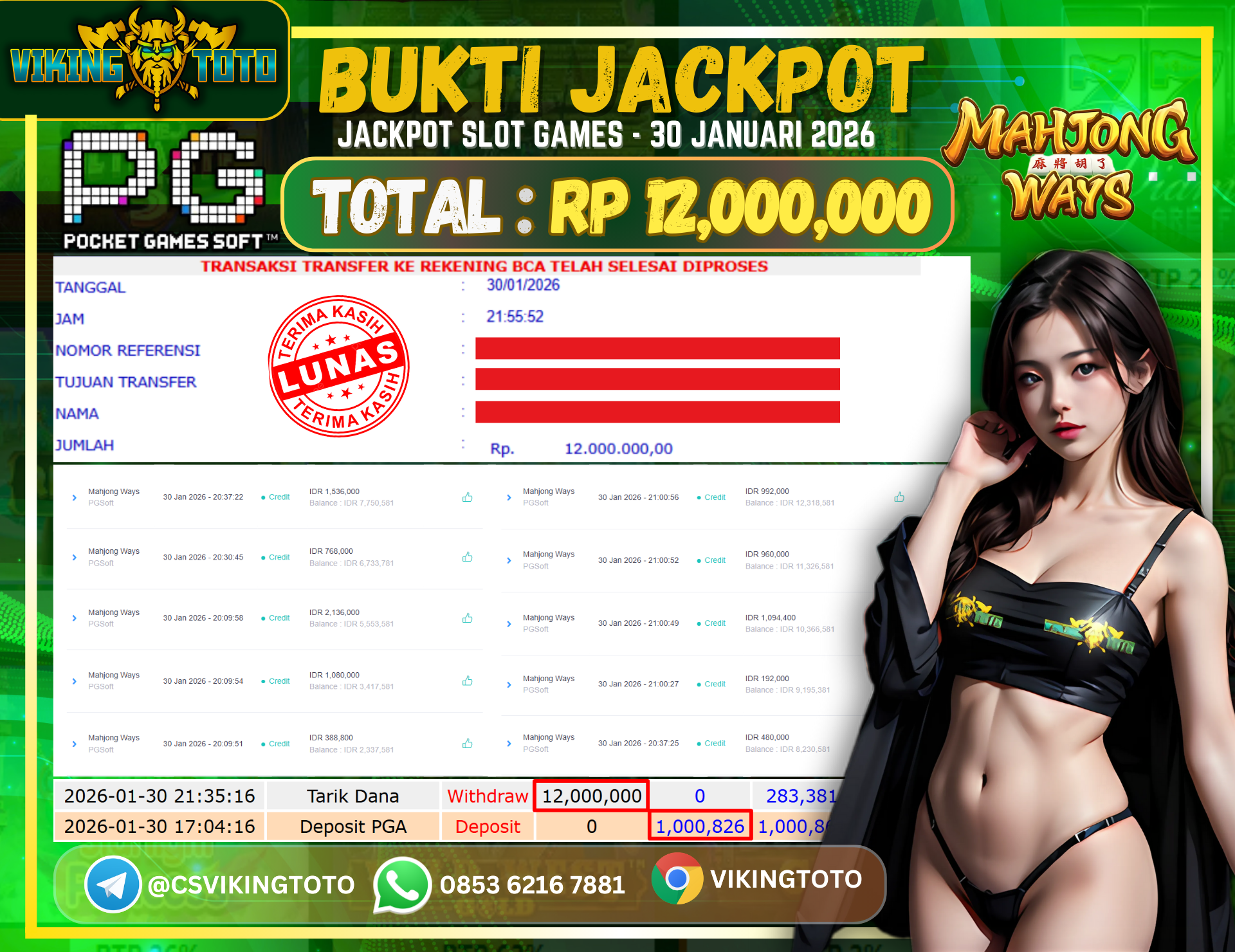 Bukti Jackpot Lunas VikingToto