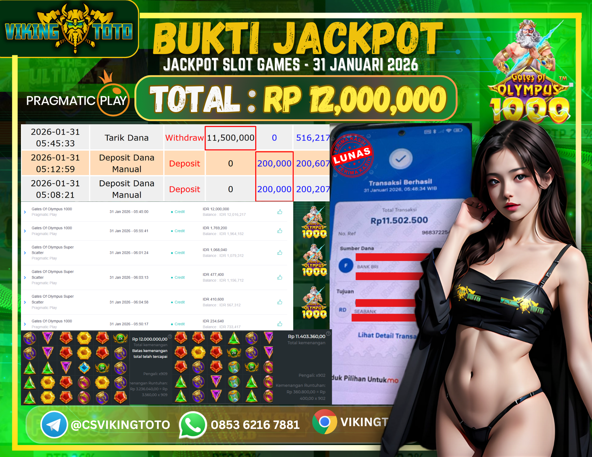 Bukti Jackpot Lunas VikingToto