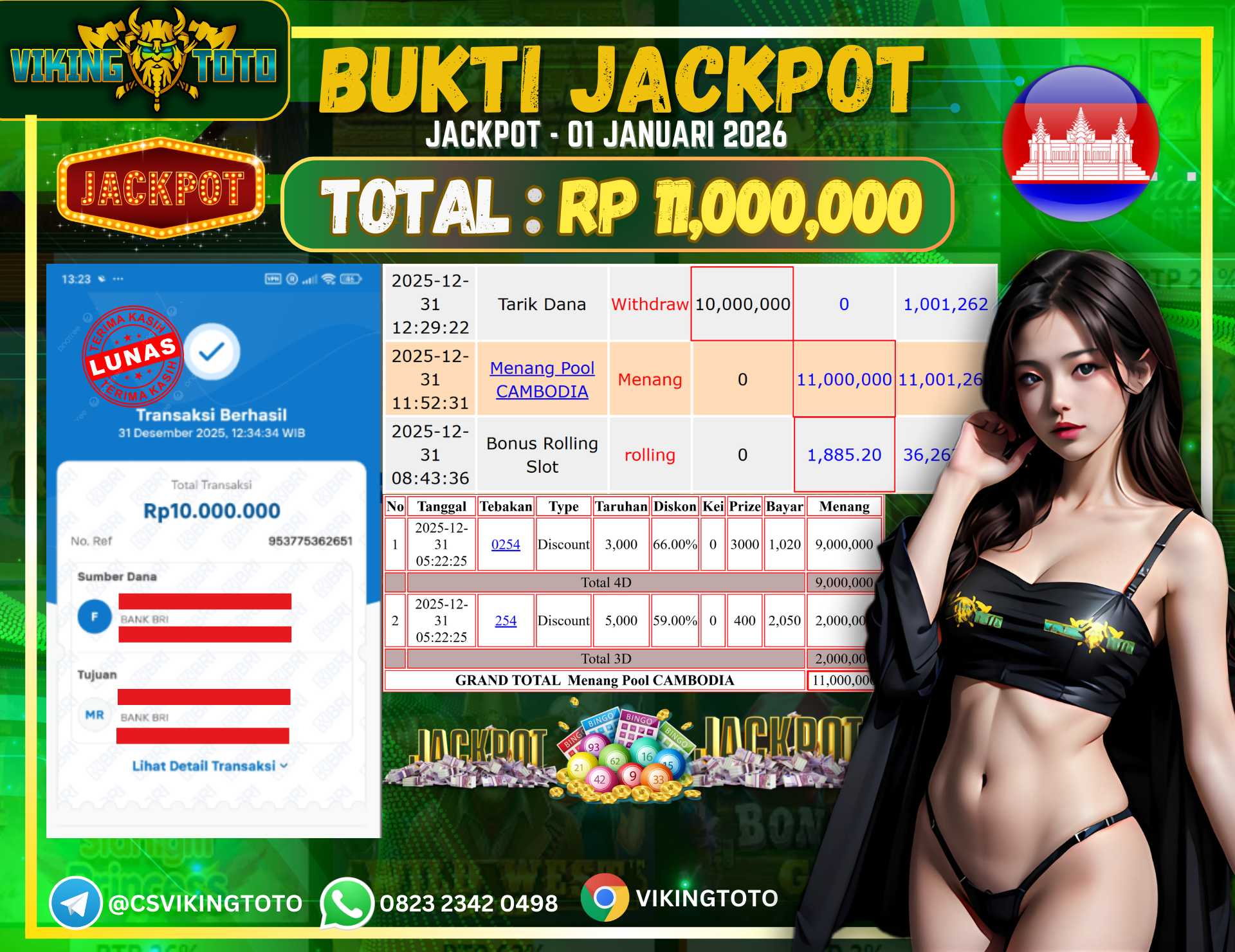 Bukti Jackpot Lunas VikingToto