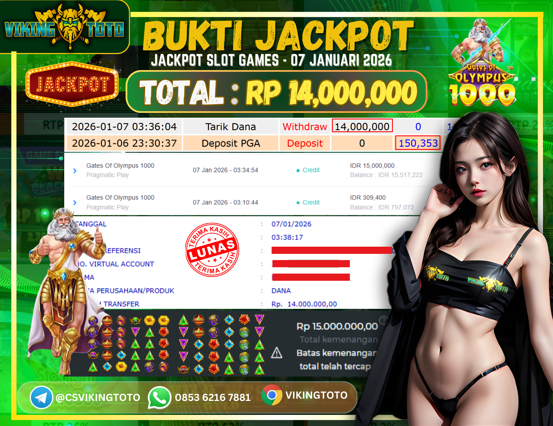 Bukti Jackpot Lunas VikingToto