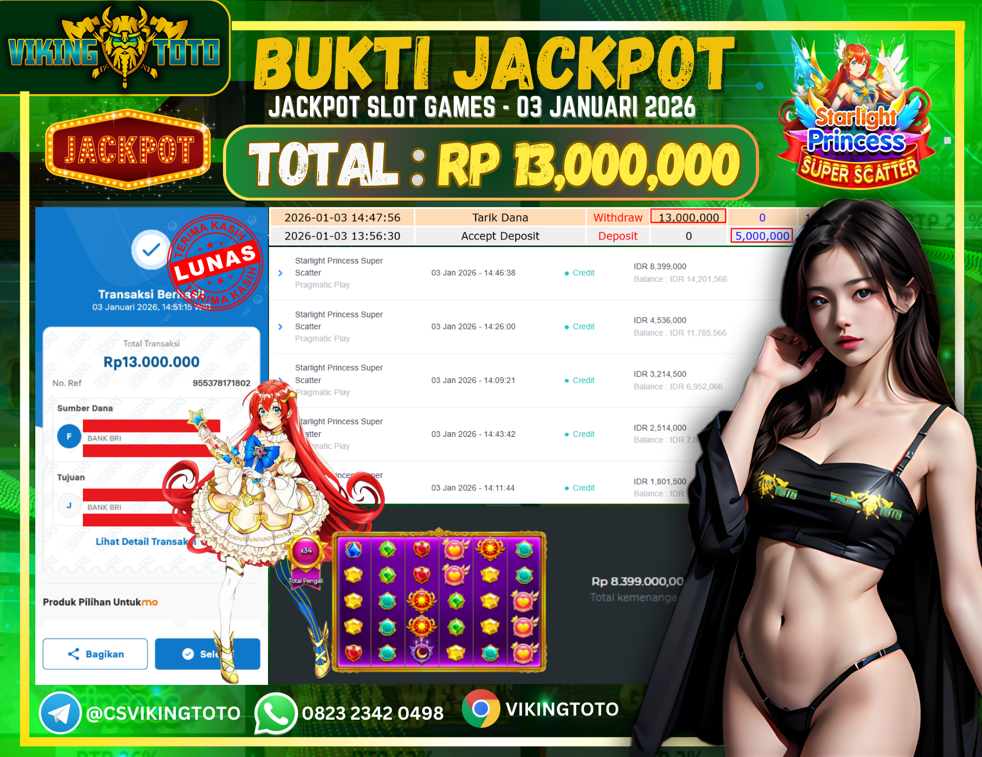 Bukti Jackpot Lunas VikingToto