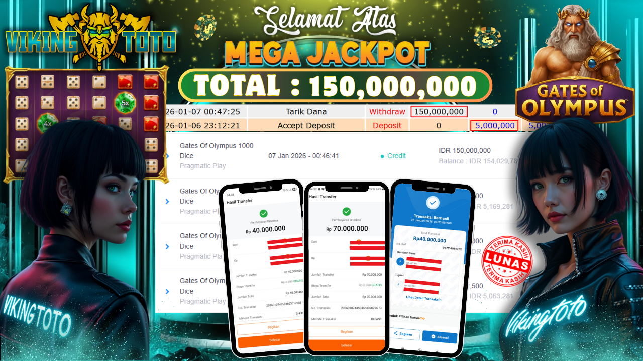 Bukti Jackpot Lunas VikingToto