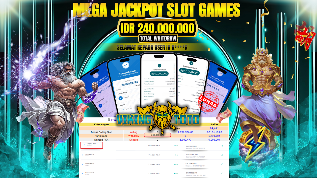 Bukti Jackpot Lunas VikingToto