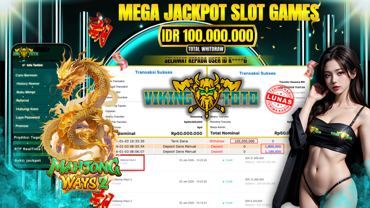 Bukti Jackpot Lunas VikingToto