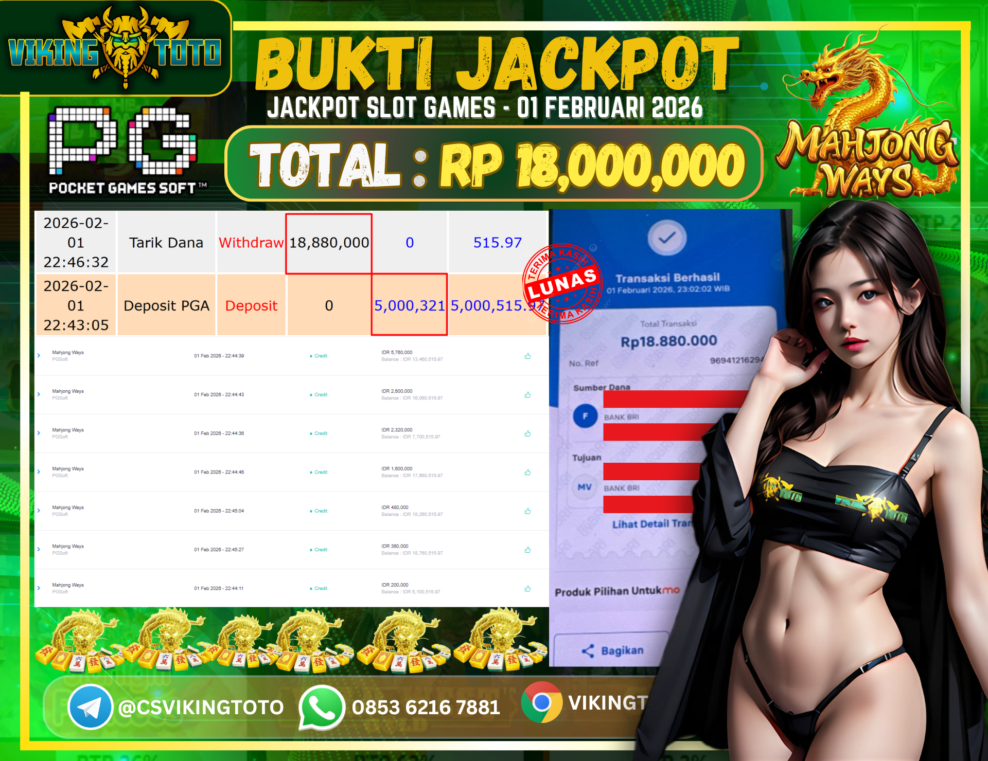 Bukti Jackpot Lunas VikingToto