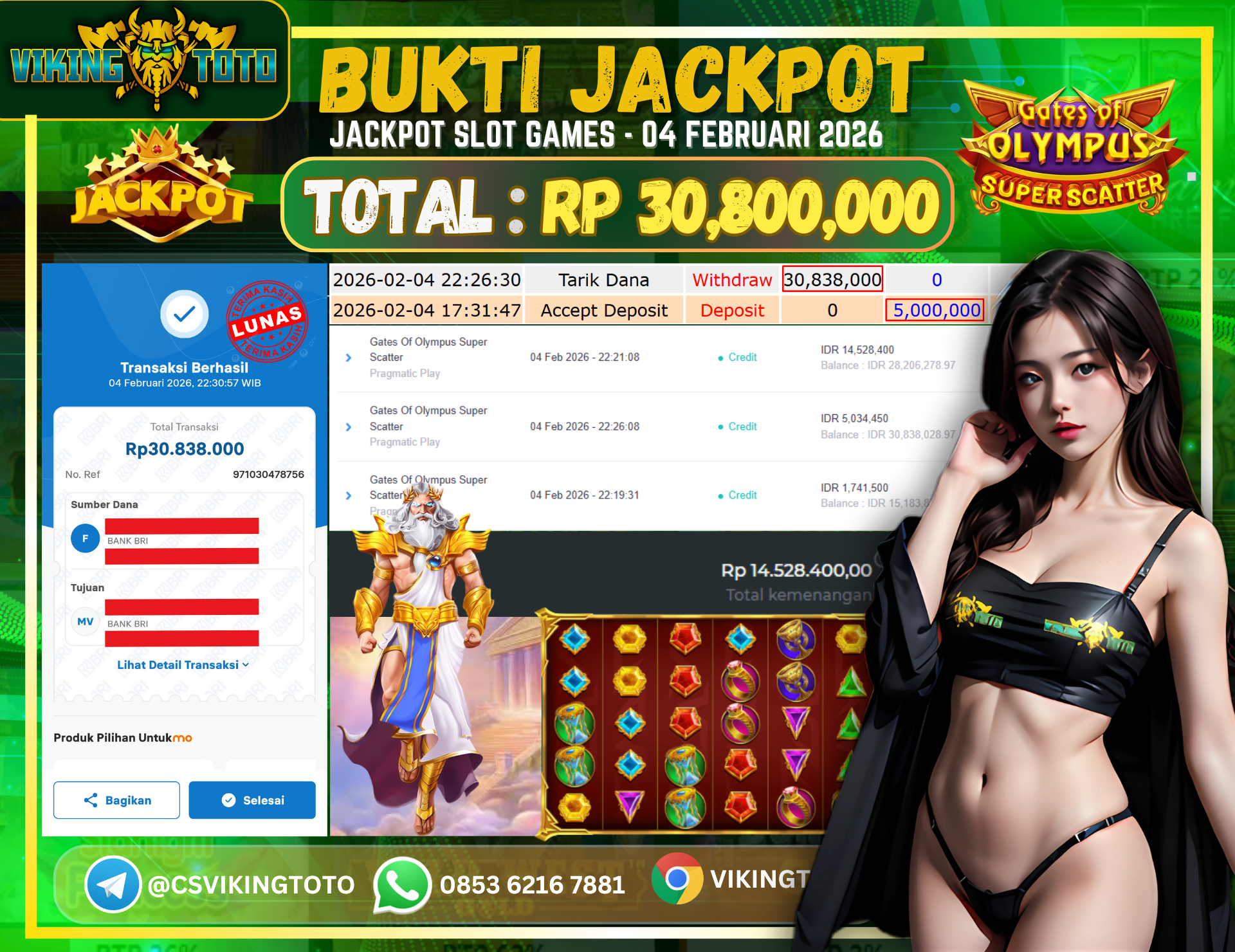 Bukti Jackpot Lunas VikingToto