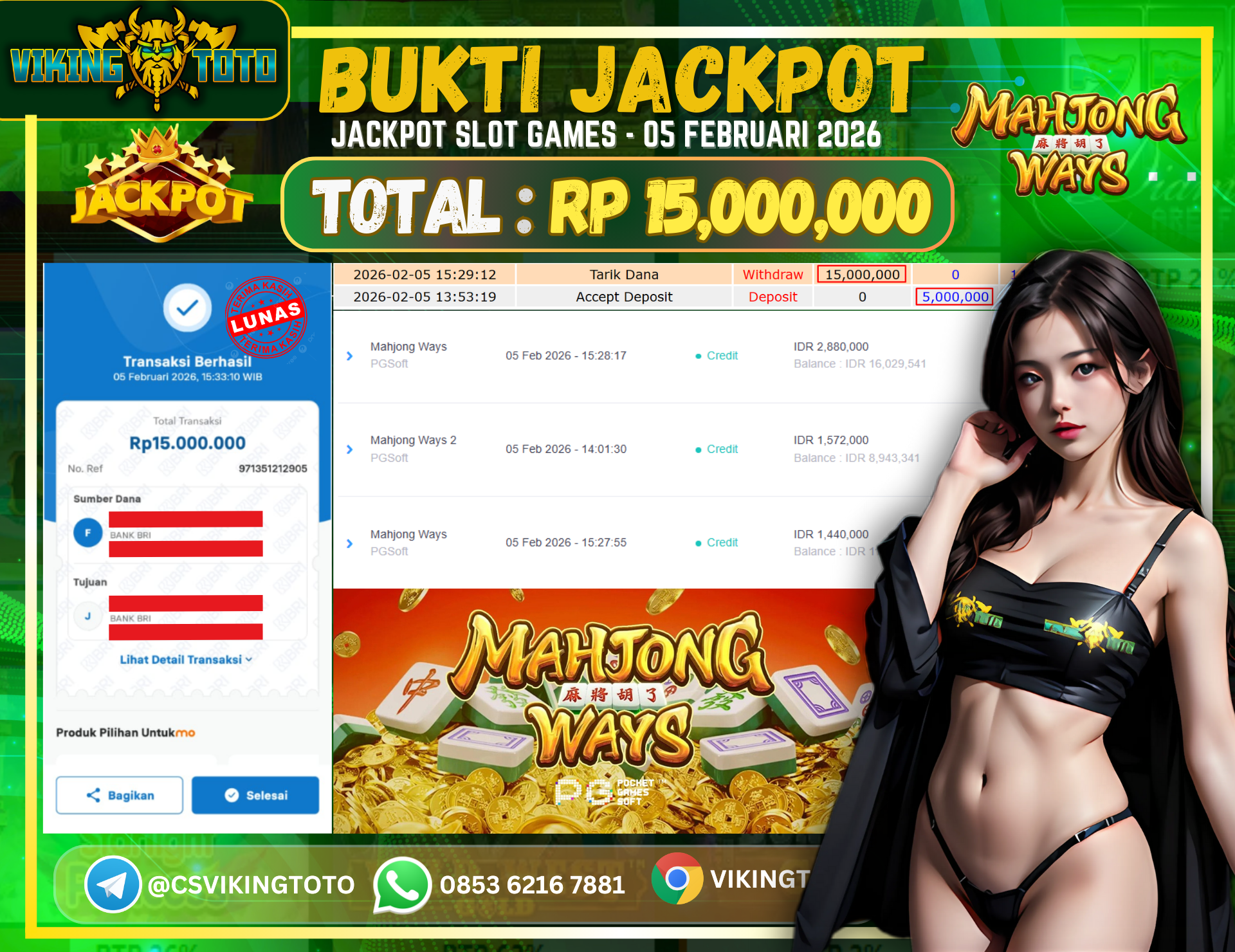 Bukti Jackpot Lunas VikingToto