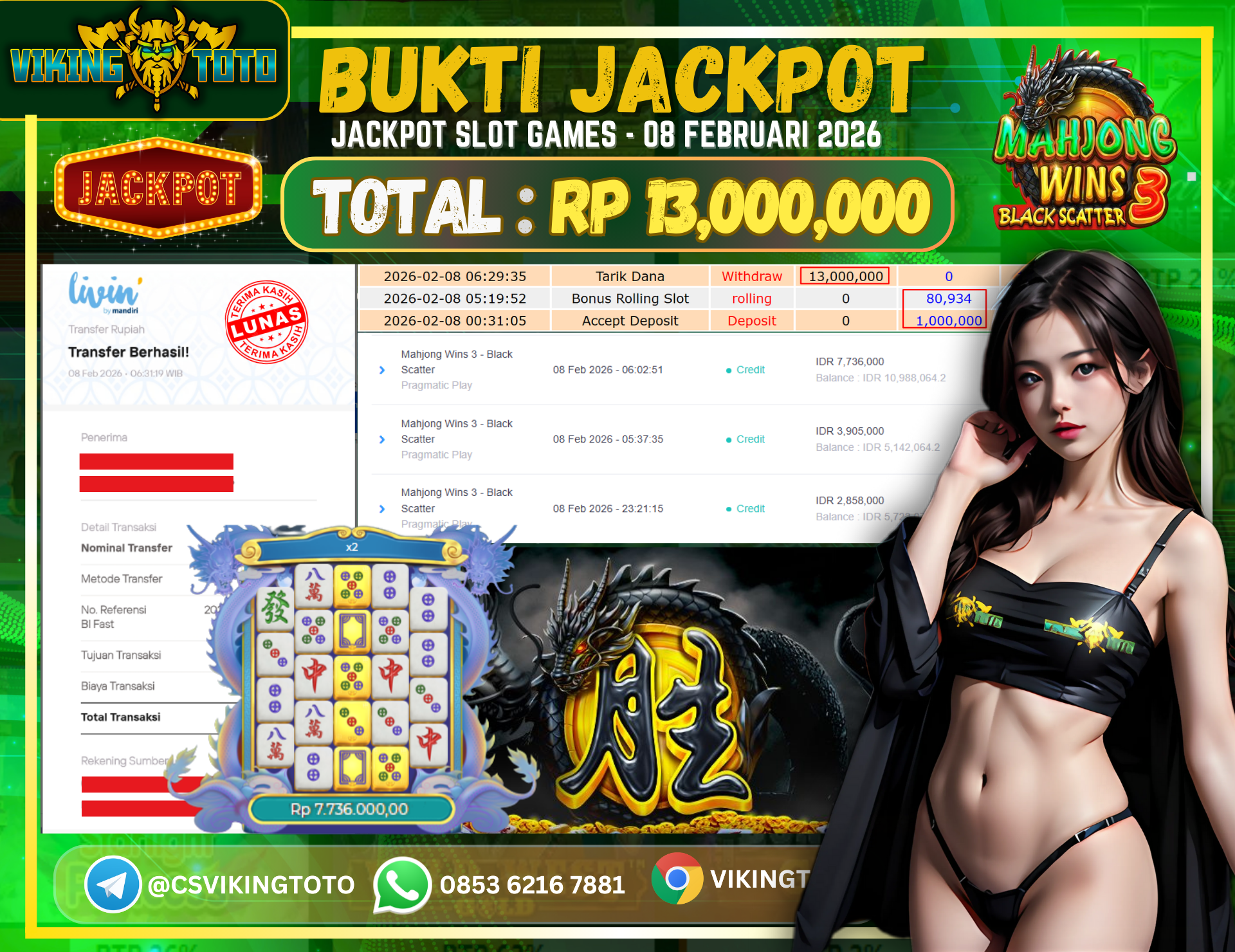 Bukti Jackpot Lunas VikingToto