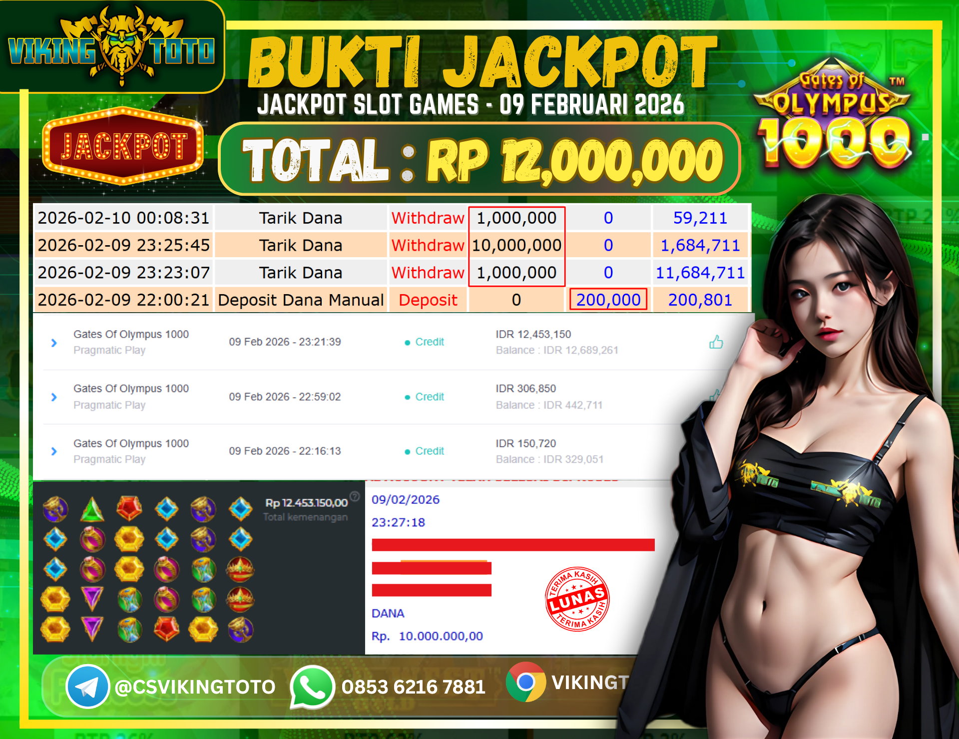 Bukti Jackpot Lunas VikingToto